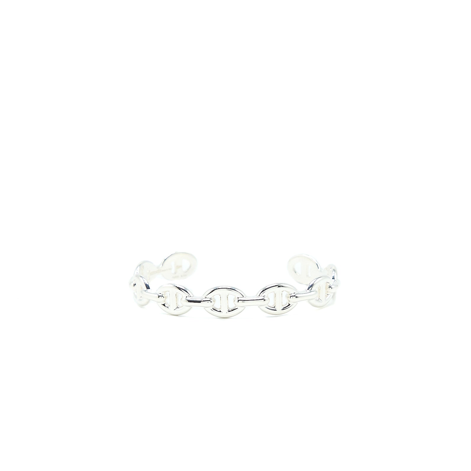 HERMES CHAINE D'ANCRE ENCHAINEE BRACELET SILVER