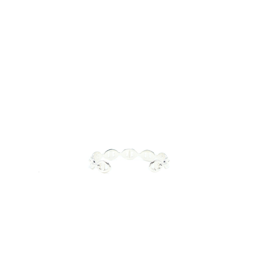 HERMES CHAINE D'ANCRE ENCHAINEE BRACELET SILVER