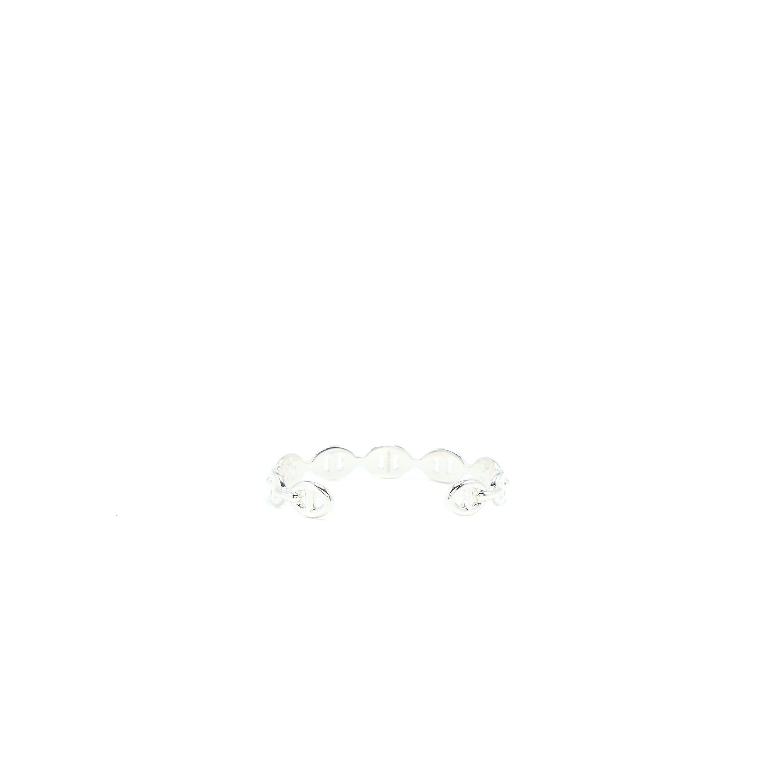 HERMES CHAINE D'ANCRE ENCHAINEE BRACELET SILVER