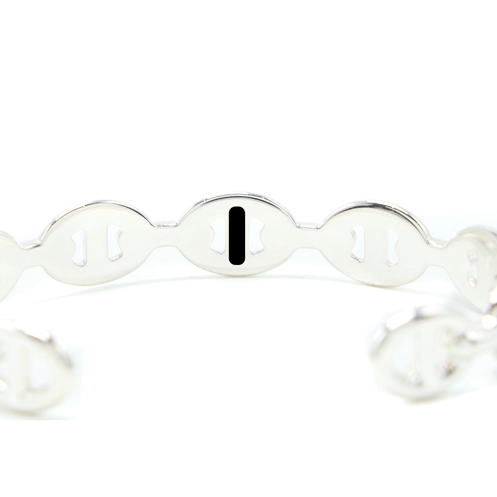 HERMES CHAINE D'ANCRE ENCHAINEE BRACELET SILVER