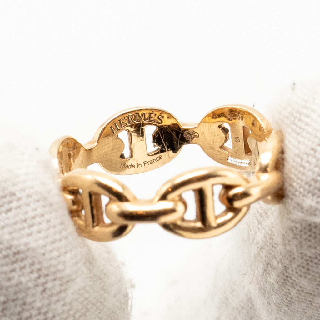 HERMES CHAINE D’ANCRE ENCHAINEE RING ROSE GOLD