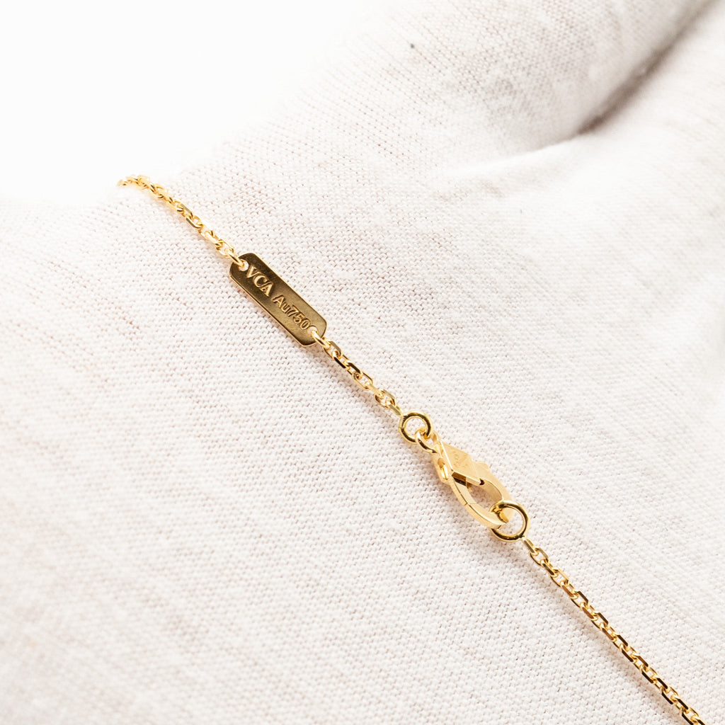 VAN CLEEF & ARPELS VINTAGE ALHAMBRA PENDANT 18K YELLOW GOLD ONYX