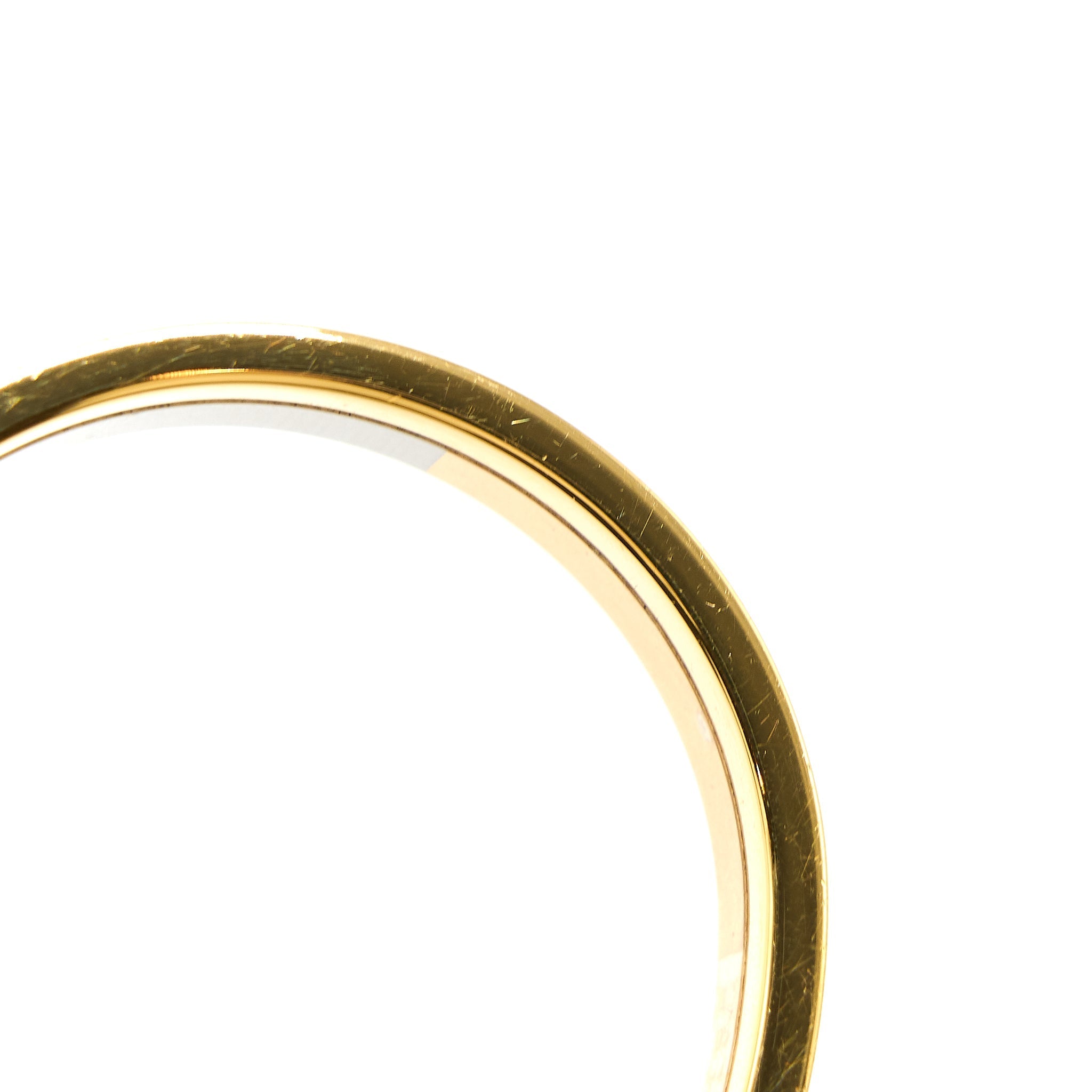 HERMES CLIC H BRACELET BLANC GOLD TONE