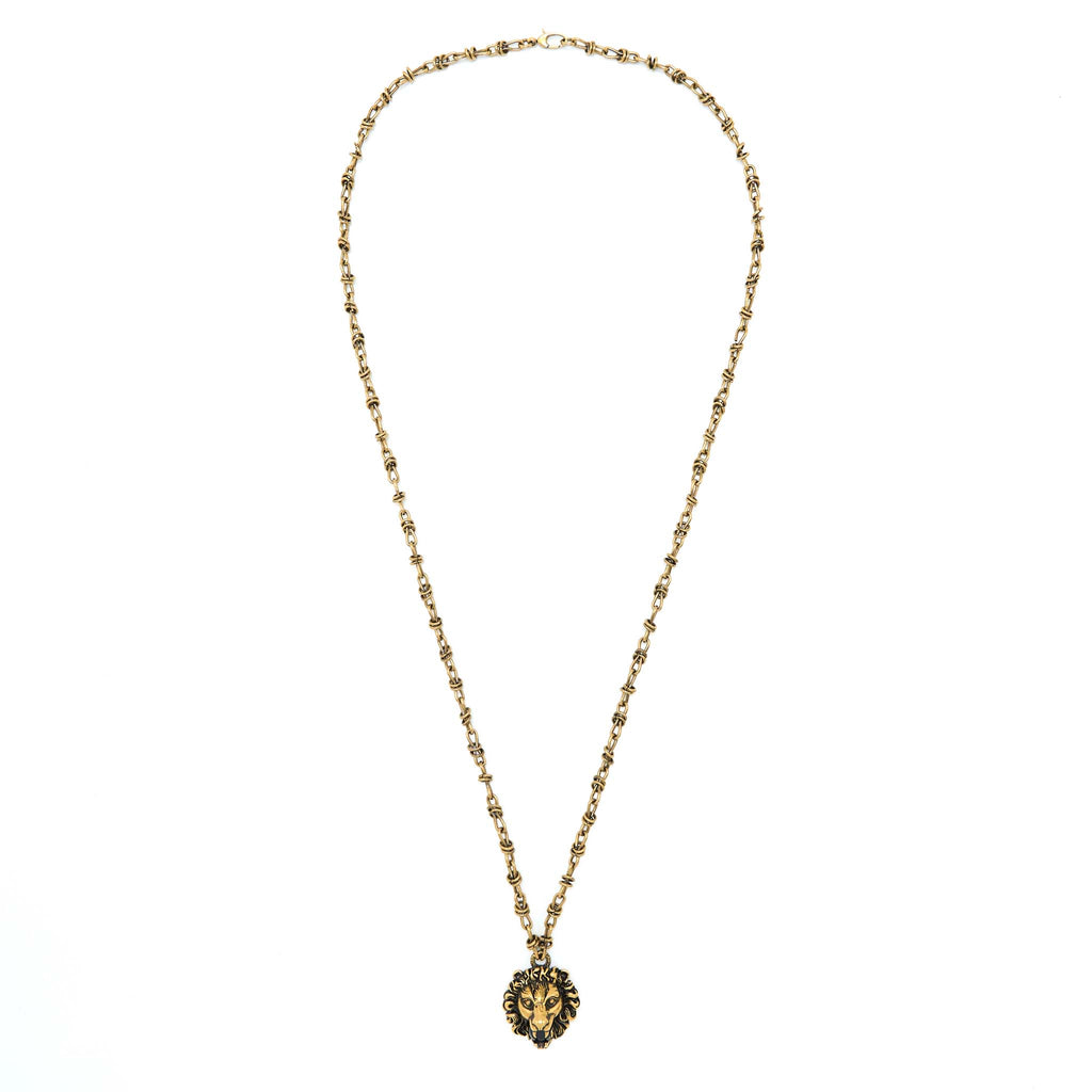 GUCCI LION LONG NECKLACE (LARGE VERSION)