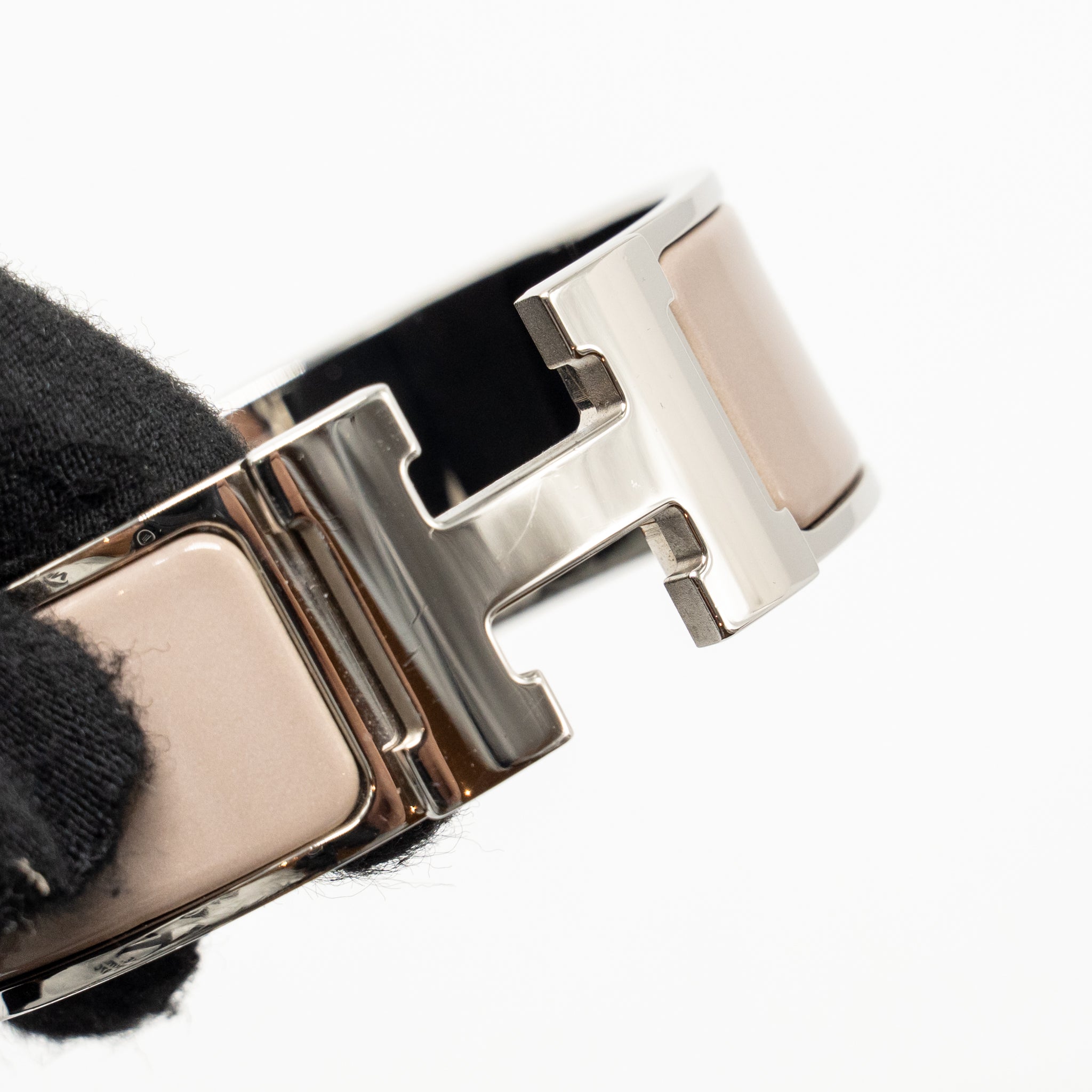 HERMES CLIC CLAC H WIDE BRACELET MARRON GLACE SHW