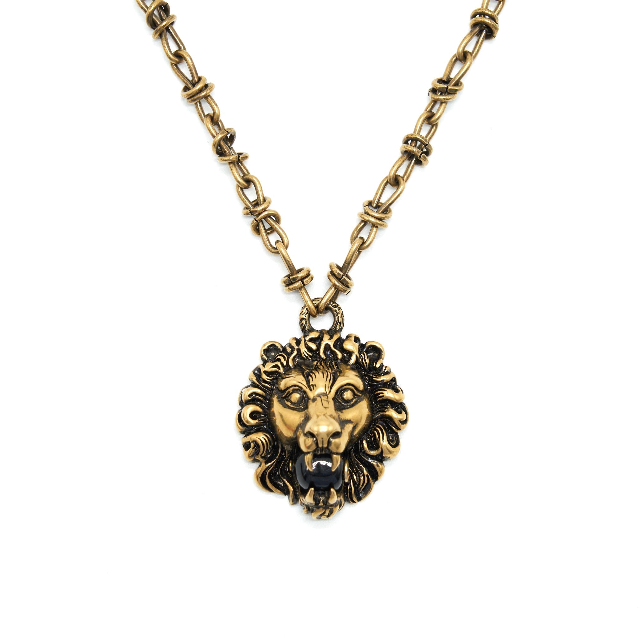 GUCCI LION LONG NECKLACE (LARGE VERSION)