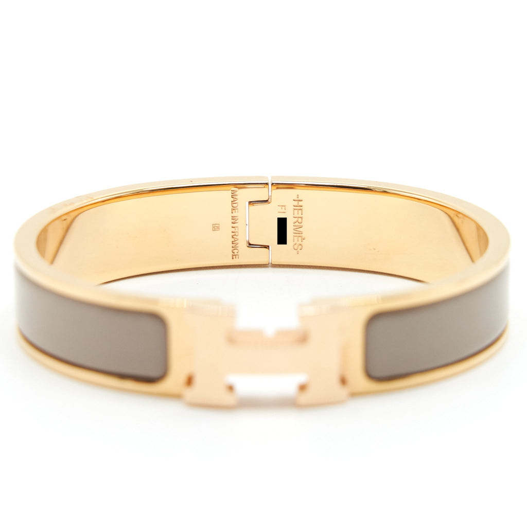 HERME POP H BRACELET LIGHT GREY WITH RGHW