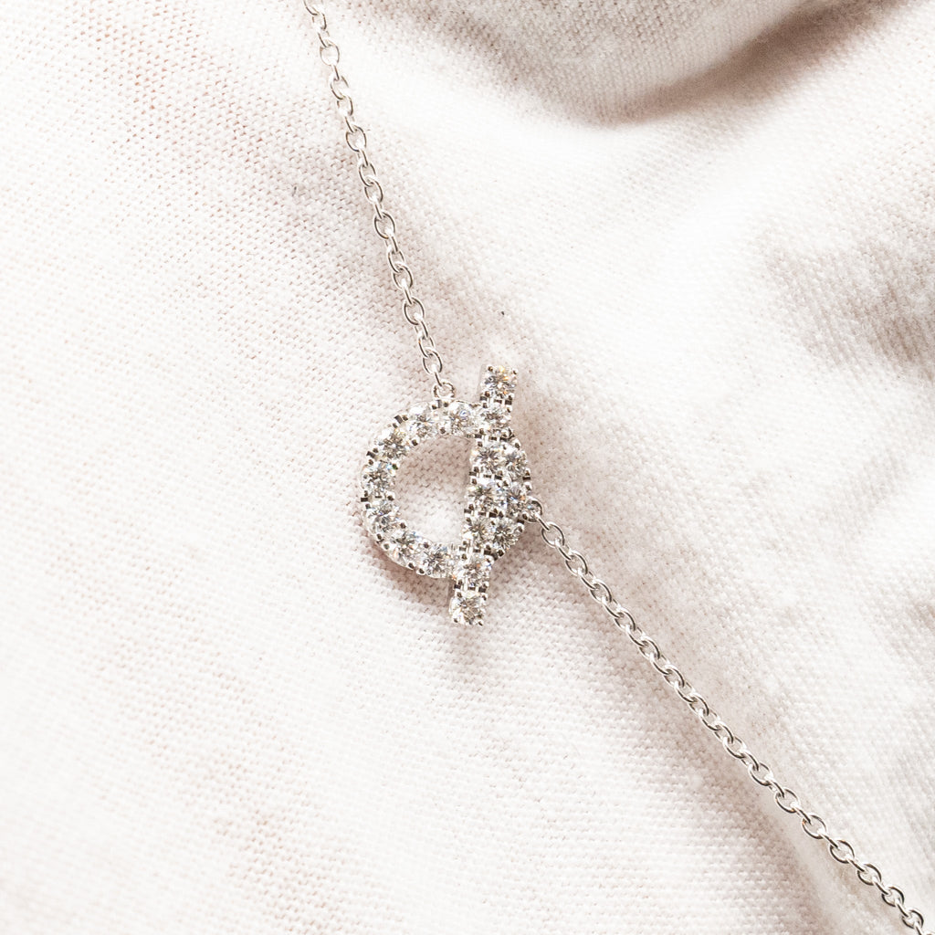 HERMES FINESSE NECKLACE WHITE GOLD DIAMONDS