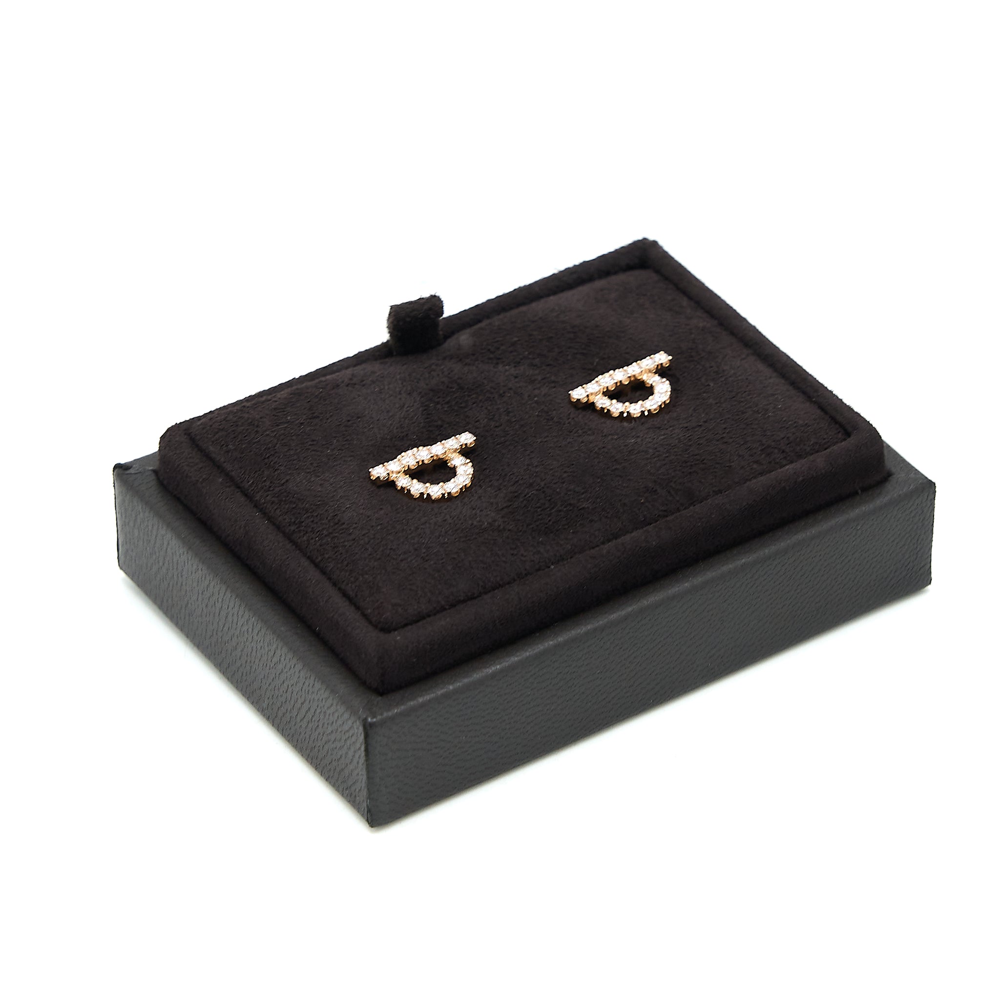 HERMES FINESSE EARRINGS ROSE GOLD DIAMONDS