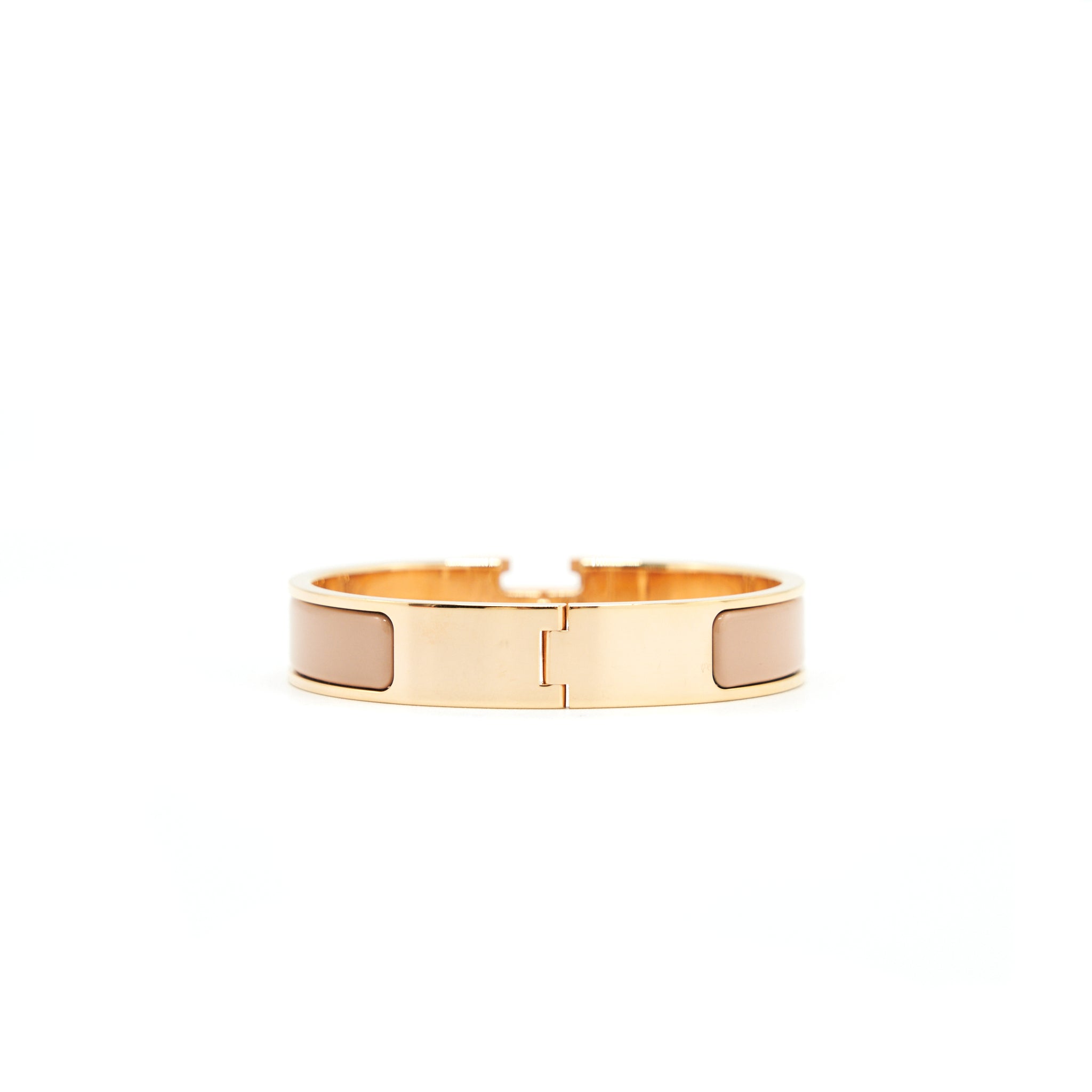 HERMES CLIC H BRACELET BEIGE RGHW