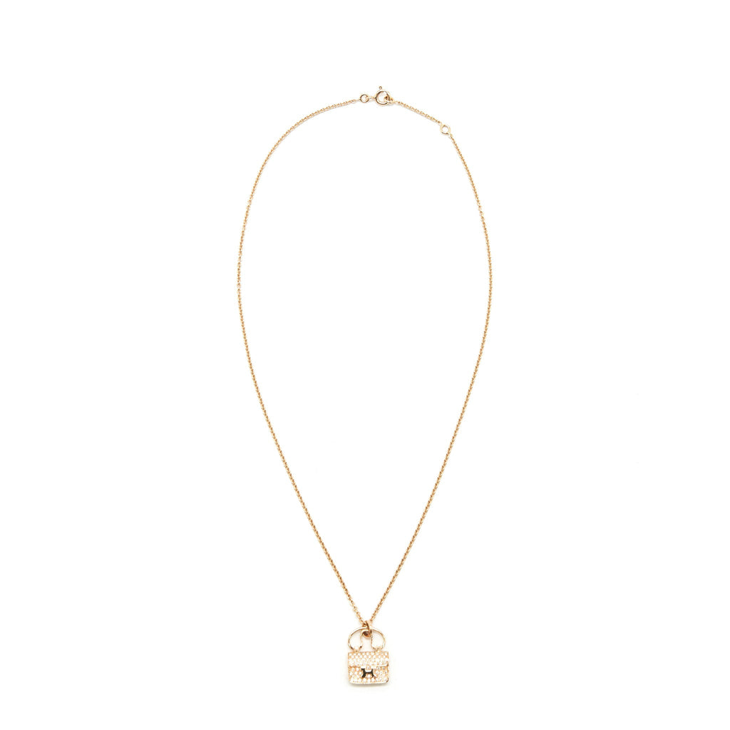HERMES AMULETTES H CONSTANCE PENDENT 18K ROSE GOLD