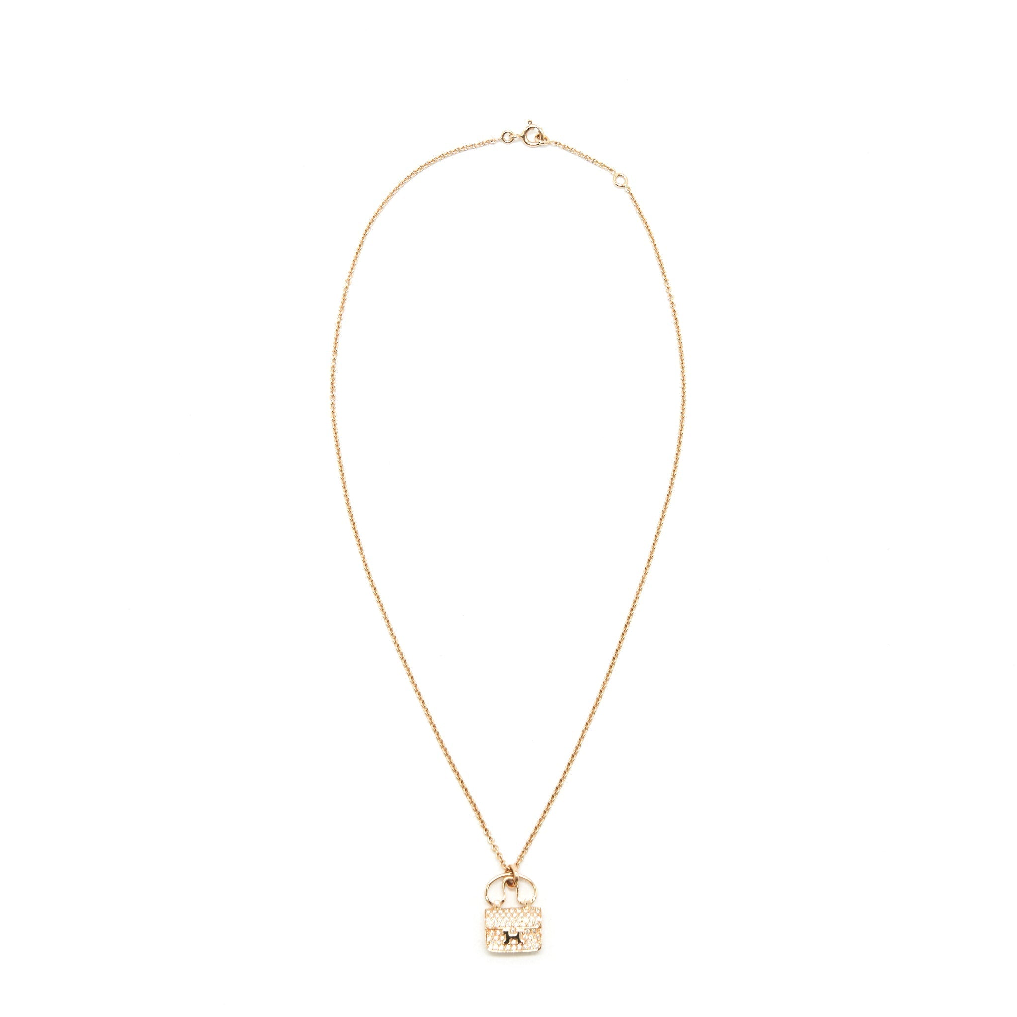HERMES AMULETTES H CONSTANCE PENDENT 18K ROSE GOLD