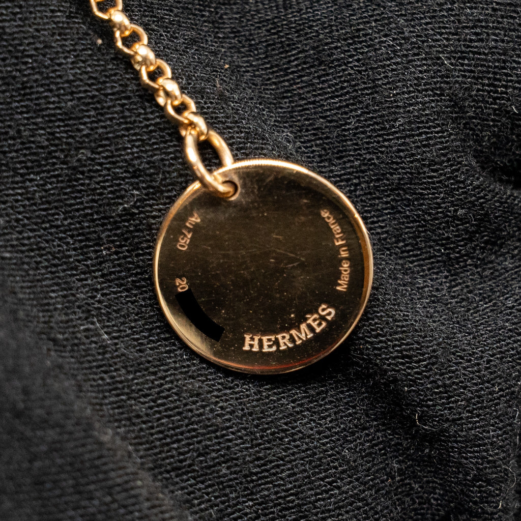 HERMES EX-LIBRIS PENDANT ROSE GOLD, DIAMOND