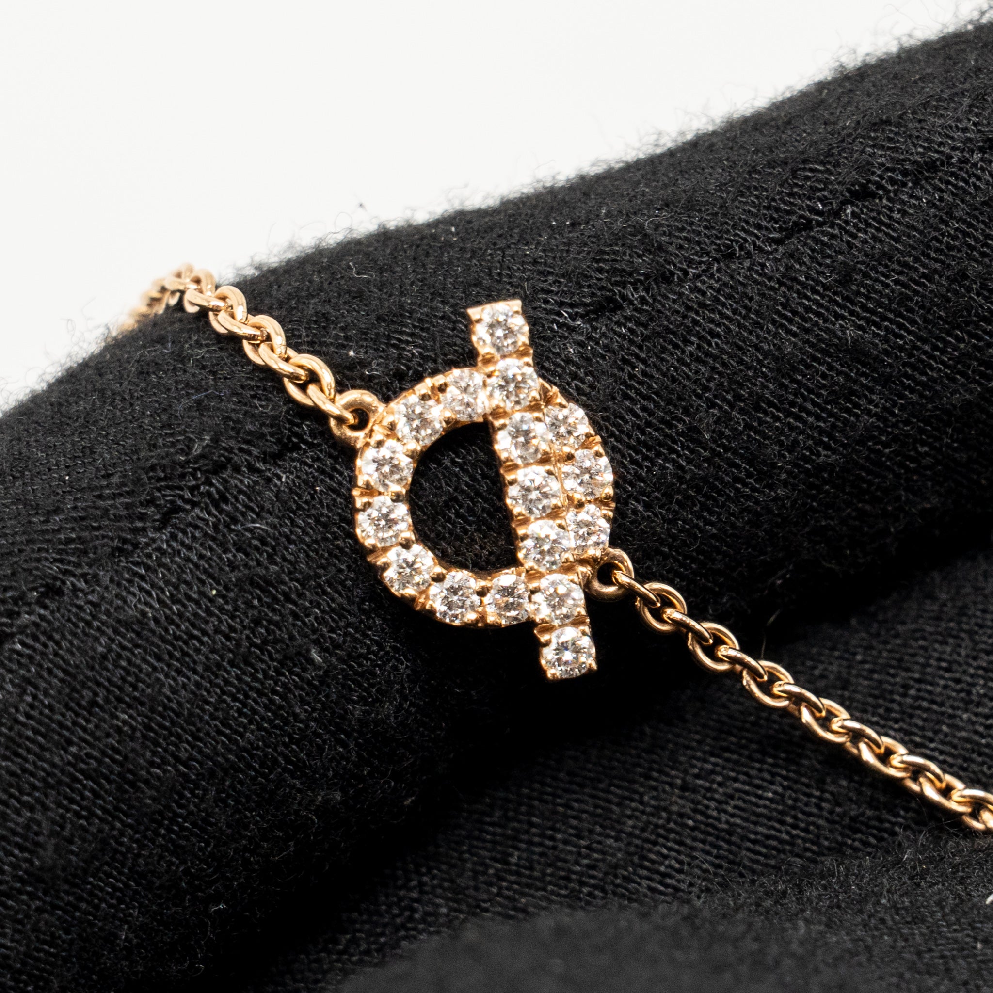 HERMES FINESSE BRACELET ROSE GOLD, DIAMONDS