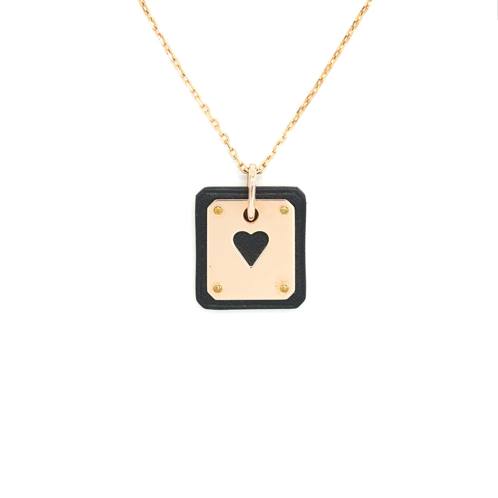 HERMES AS DE COEUR PENDANT BLACK RGHW