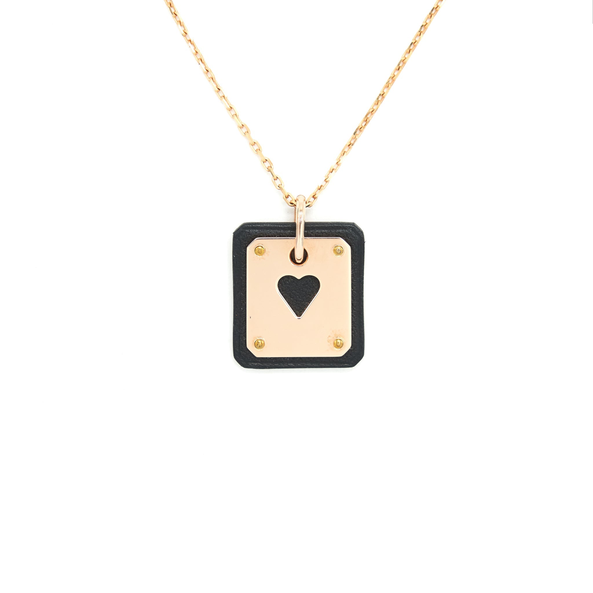 HERMES AS DE COEUR PENDANT BLACK RGHW