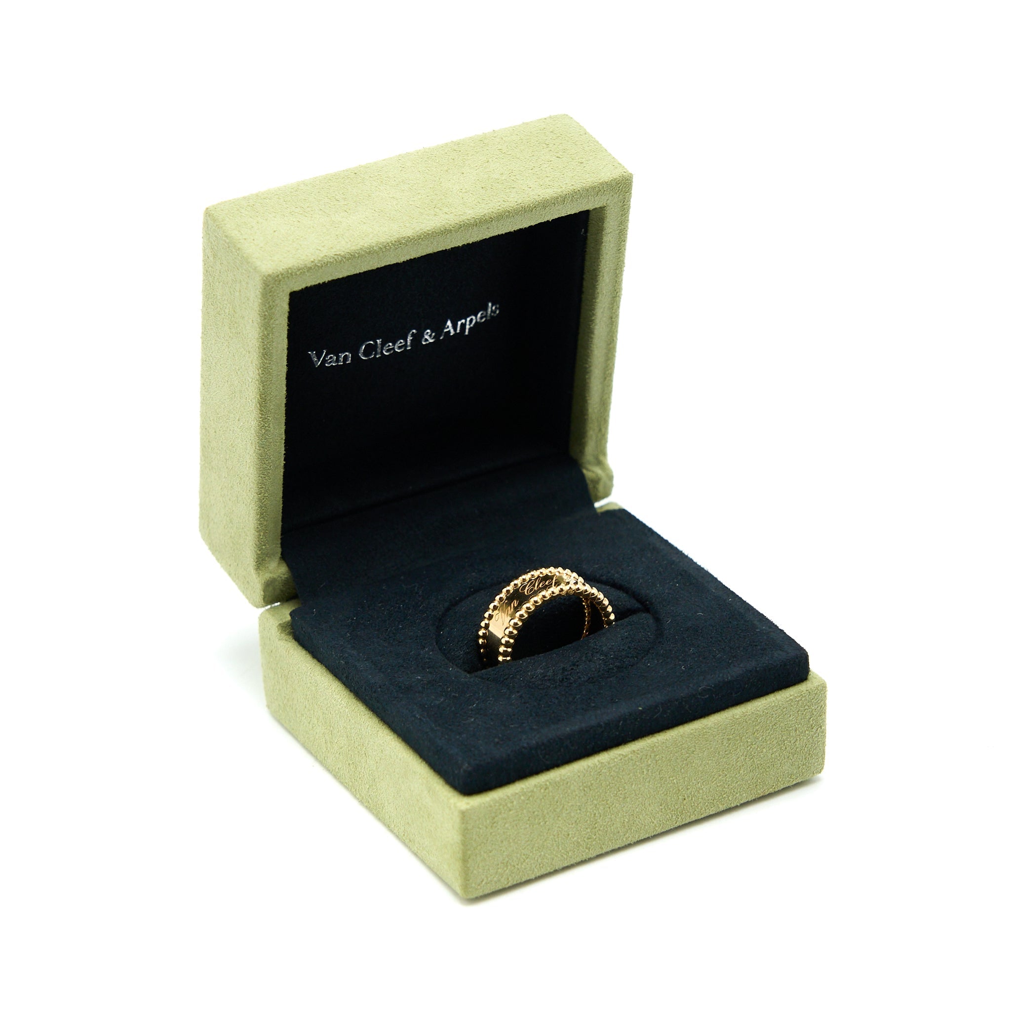 VAN CLEEF & ARPELS PERLEE SIGNATURE RING YELLOW GOLD