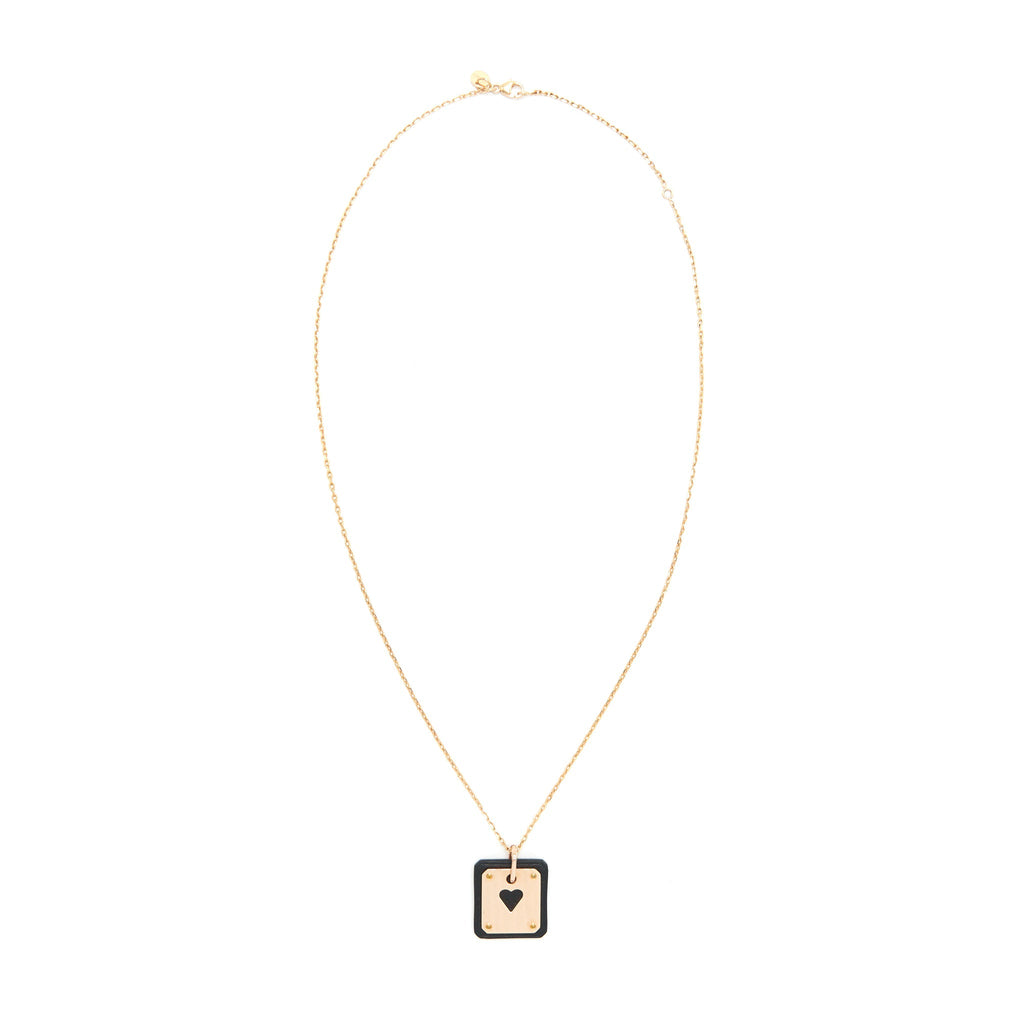HERMES AS DE COEUR PENDANT BLACK RGHW