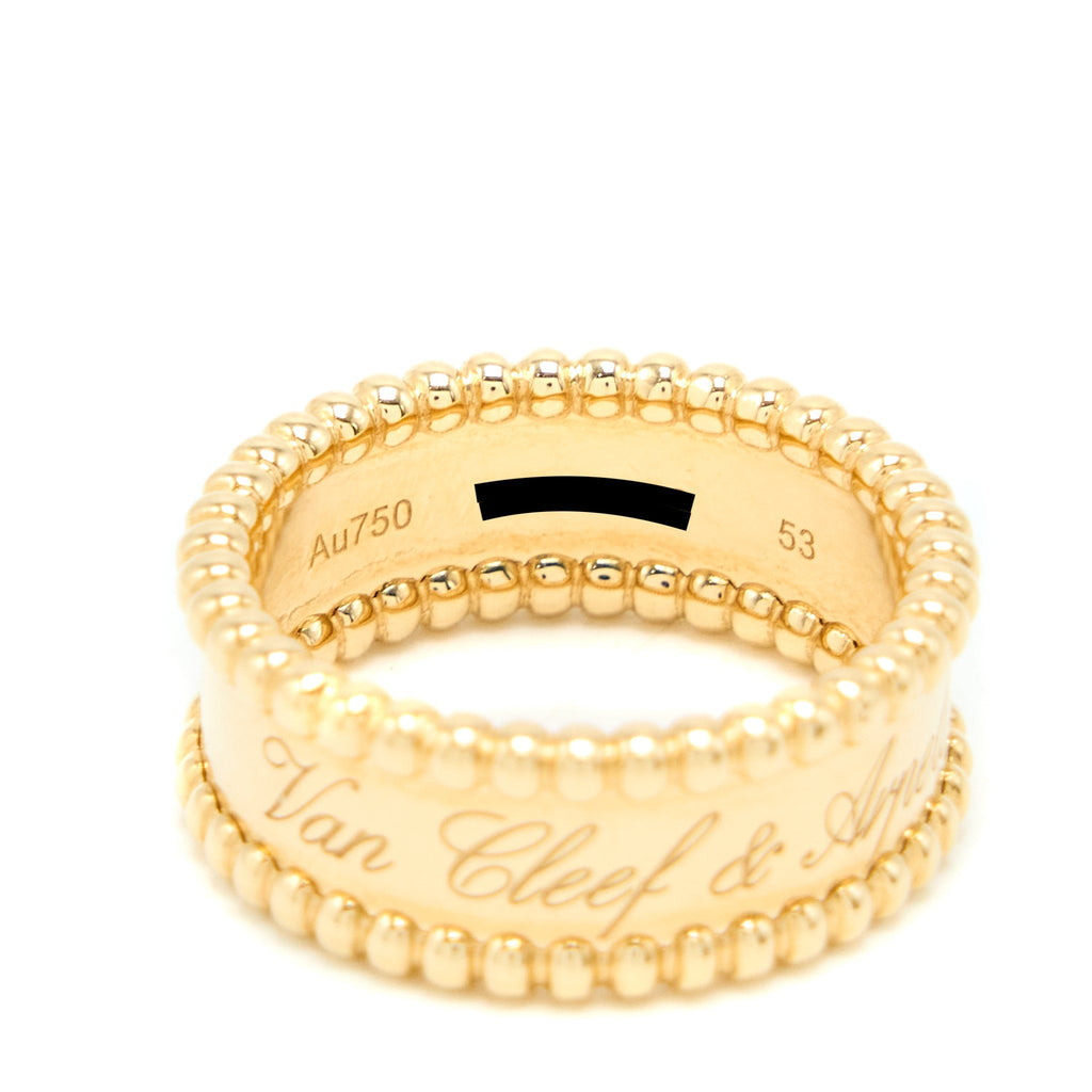 VAN CLEEF & ARPELS PERLEE SIGNATURE RING YELLOW GOLD