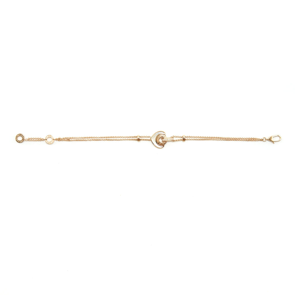 BVLGARI CUORE BRACELET PINK GOLD AND MOTHER OF PEARL