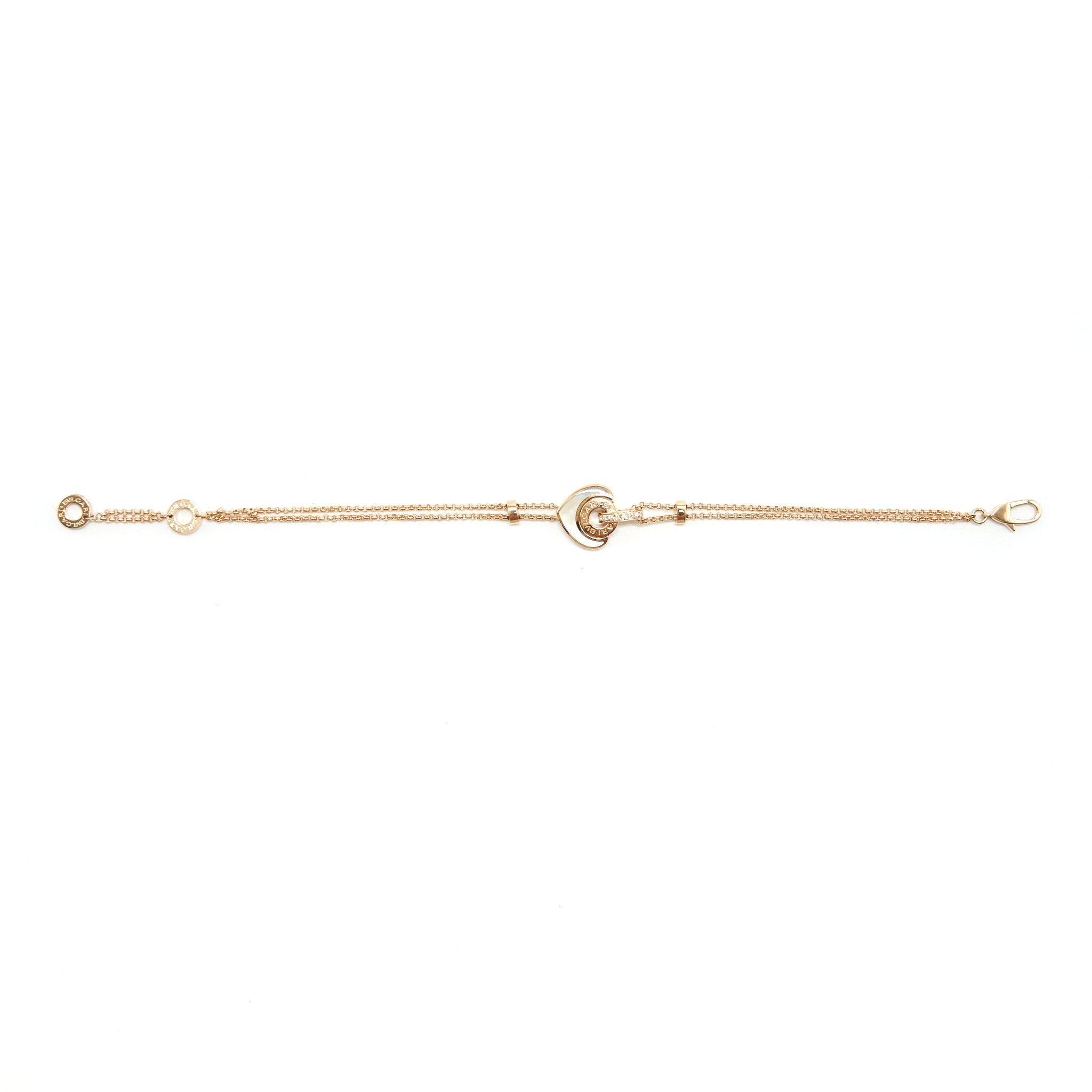 BVLGARI CUORE BRACELET PINK GOLD AND MOTHER OF PEARL