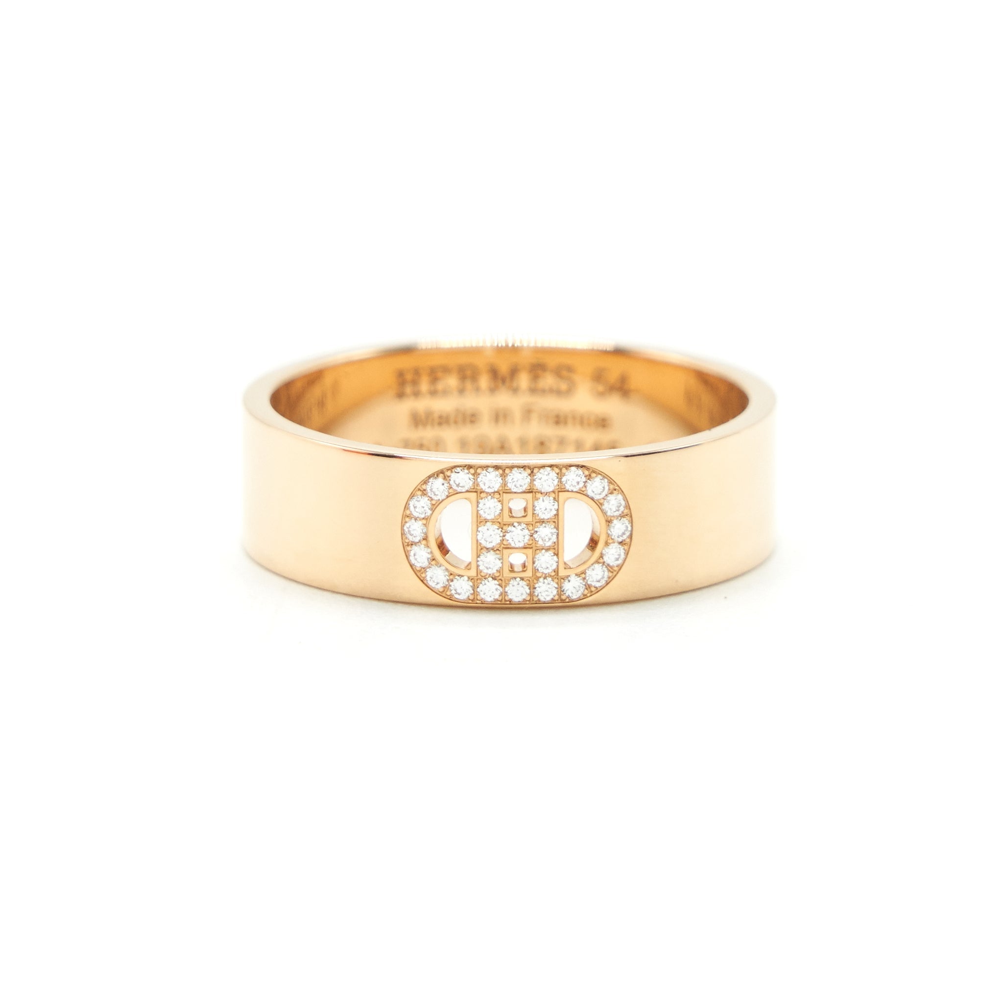 HERMES H D'ANCRE RING ROSE GOLD