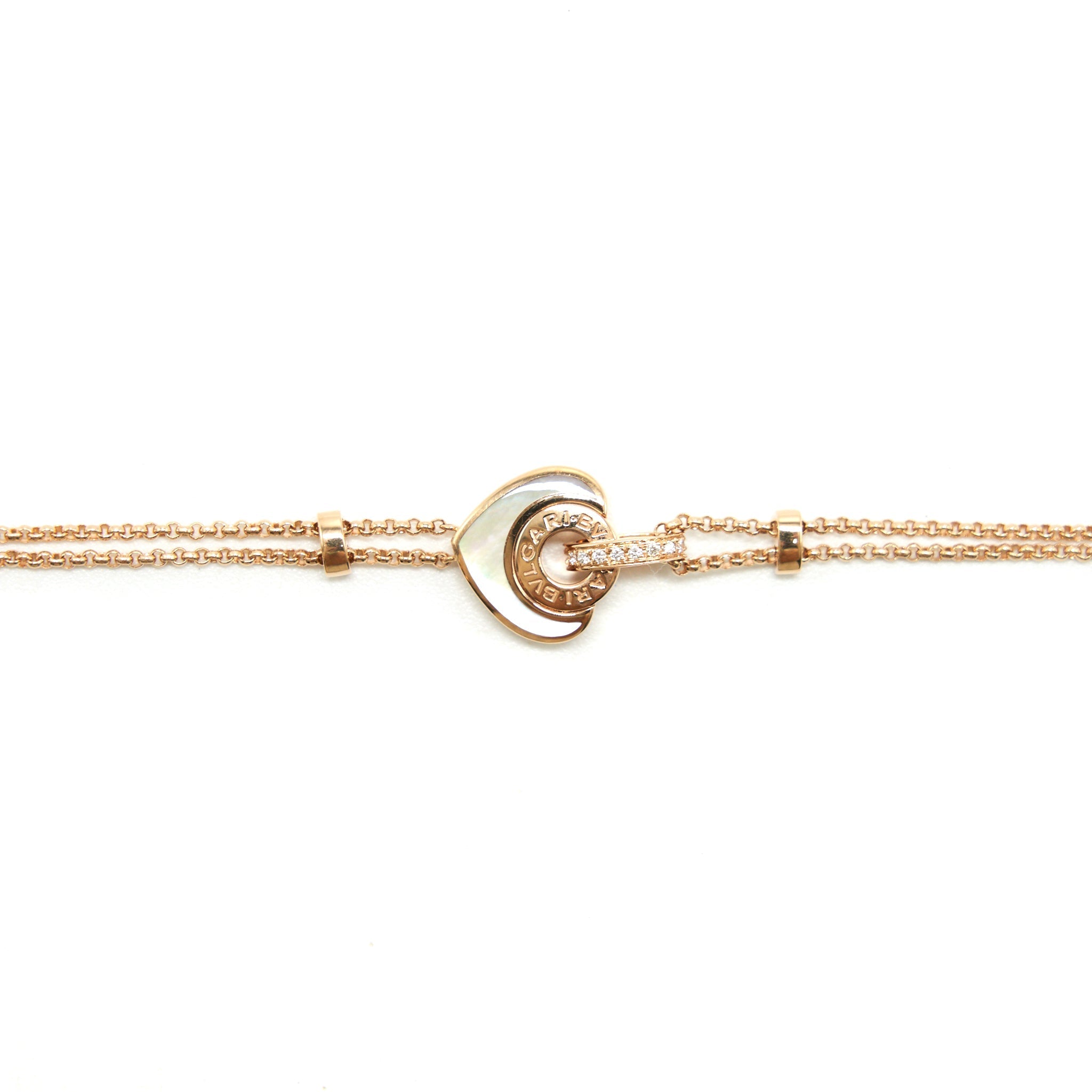 BVLGARI CUORE BRACELET PINK GOLD AND MOTHER OF PEARL