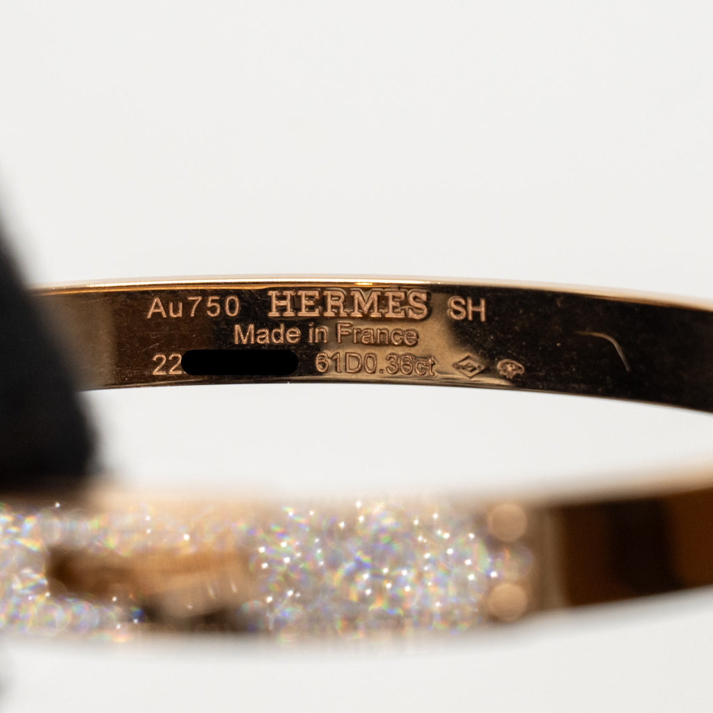 HERMES KELLY BRACELET ROSE GOLD, DIAMONDS