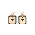 HERMES AS DE COEUR EARRINGS BLACK RGHW