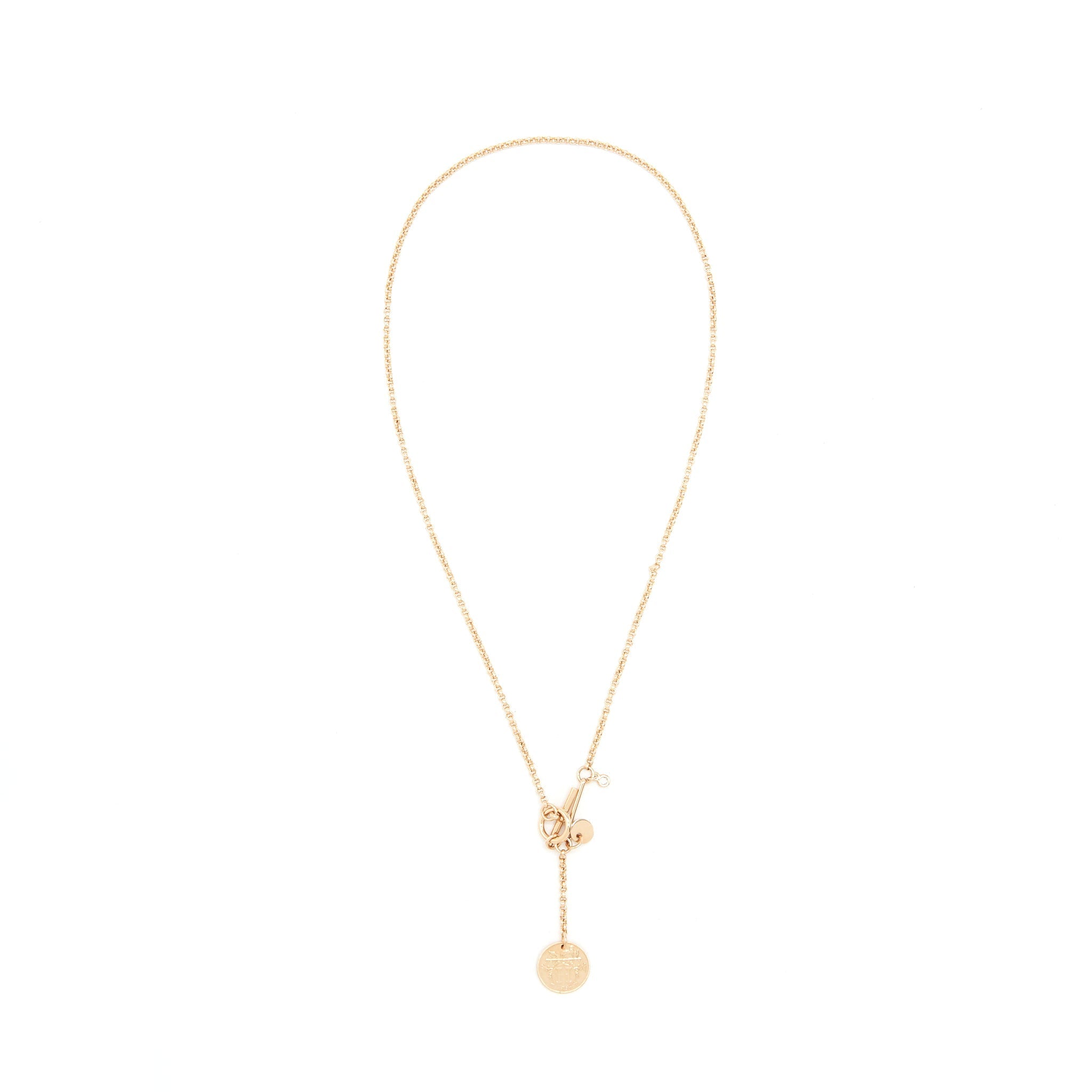 HERMES EX-LIBRIS SMALL MODAL PENDANT ROSE GOLD