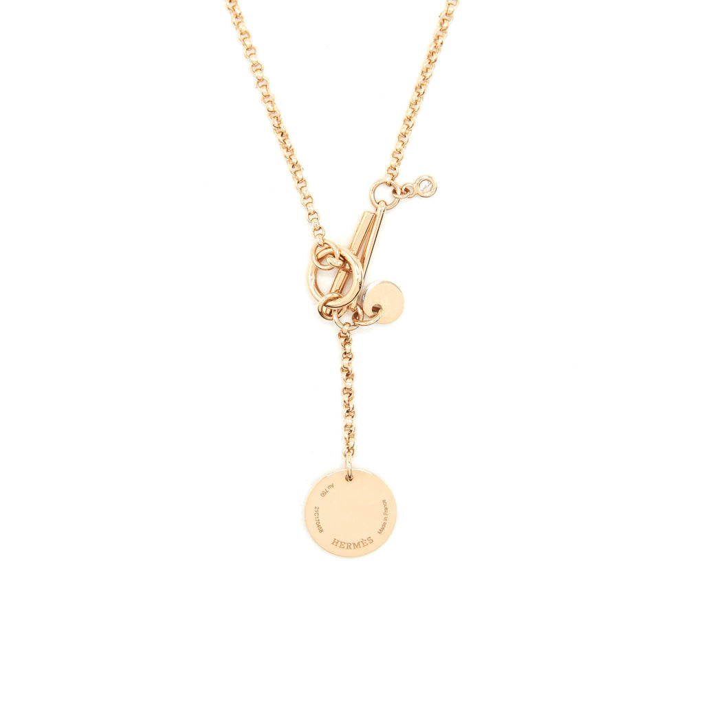 HERMES EX-LIBRIS SMALL MODAL PENDANT ROSE GOLD