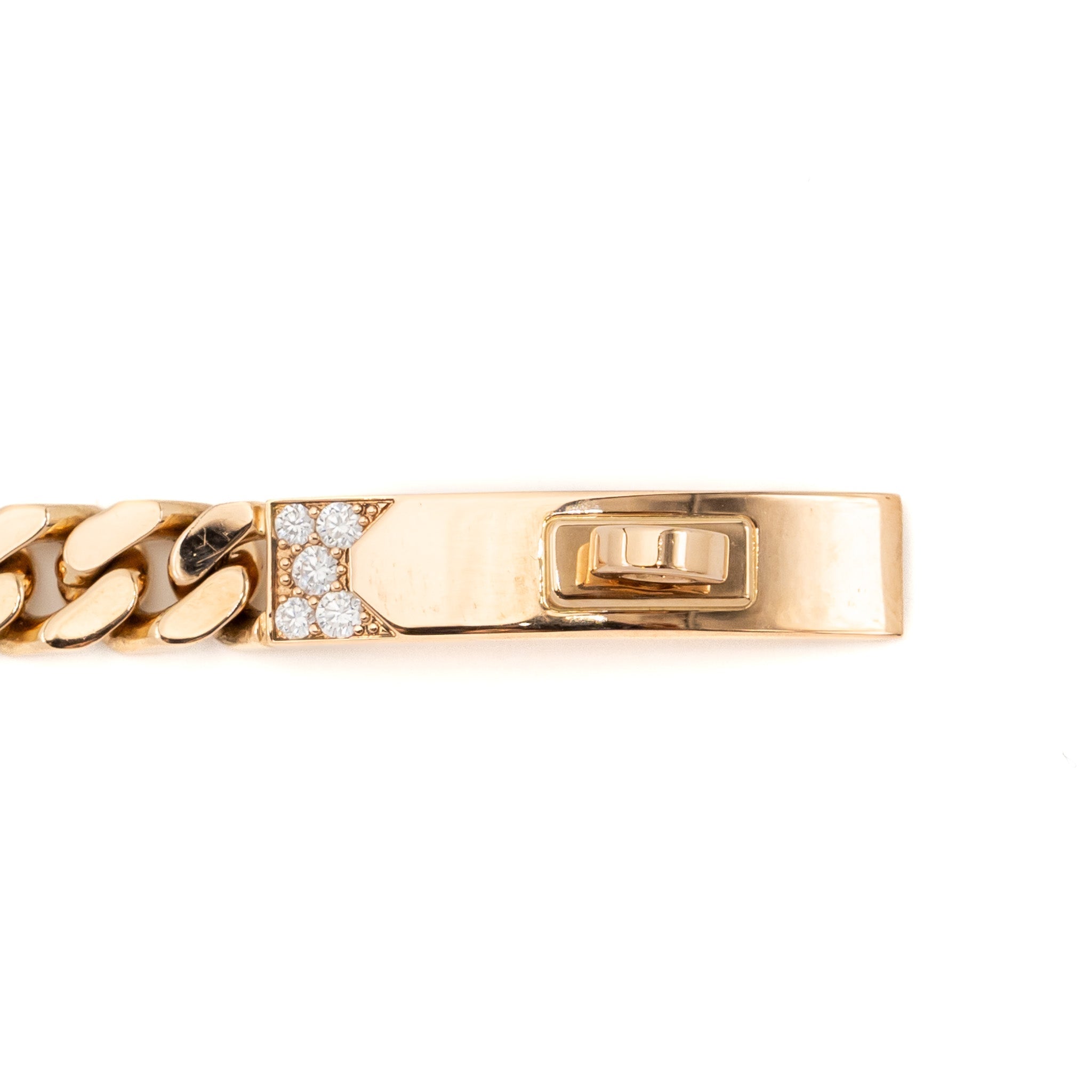 HERMES KELLY GOURMETTE BRACELET ROSE GOLD DIAMONDS
