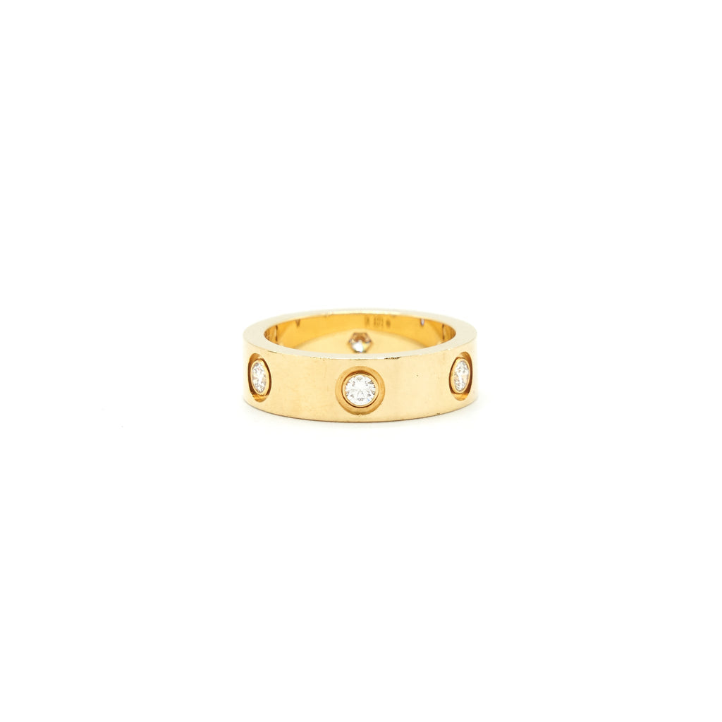 CARTIER LOVE RING YELLOW GOLD 8 DIAMONDS
