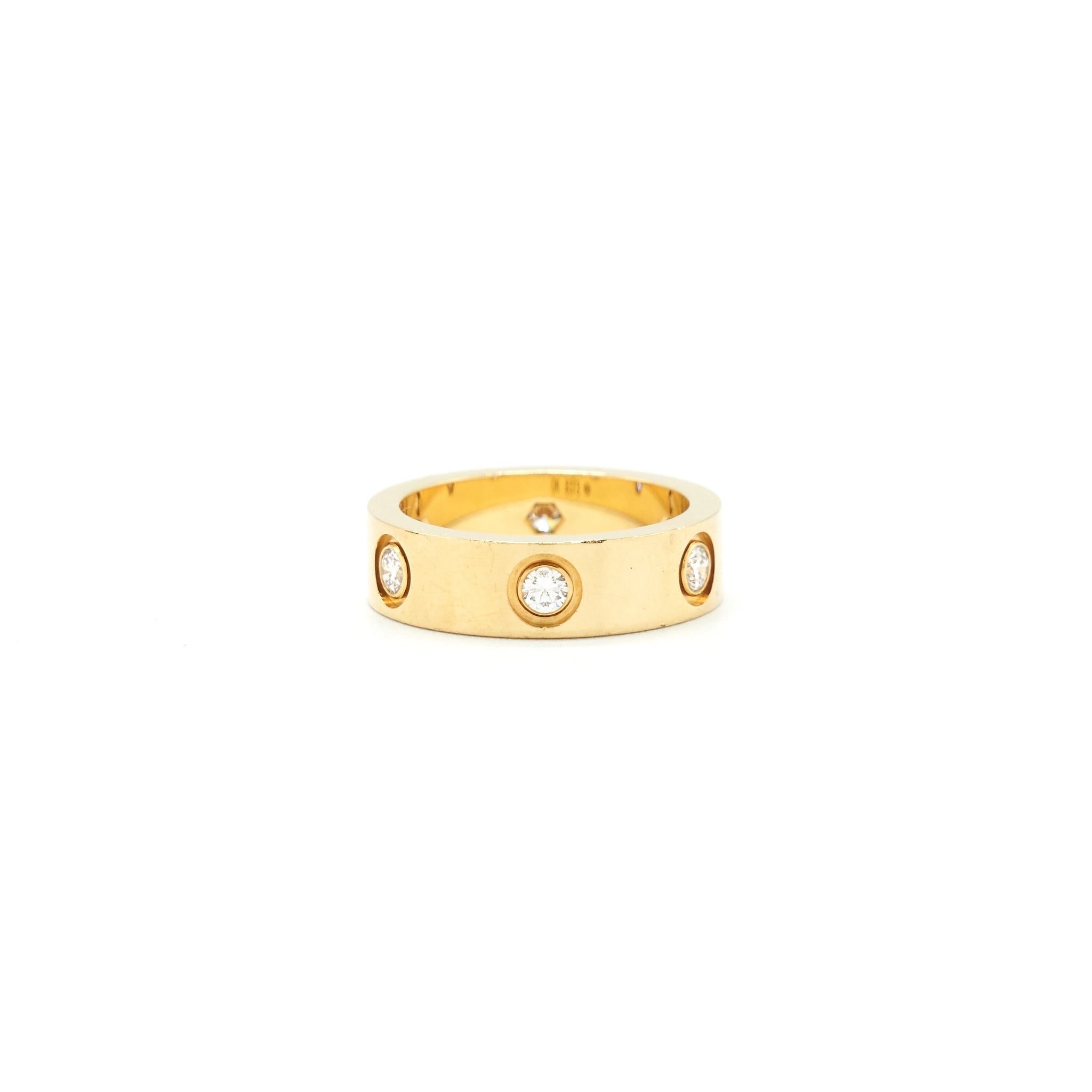 CARTIER LOVE RING YELLOW GOLD 8 DIAMONDS