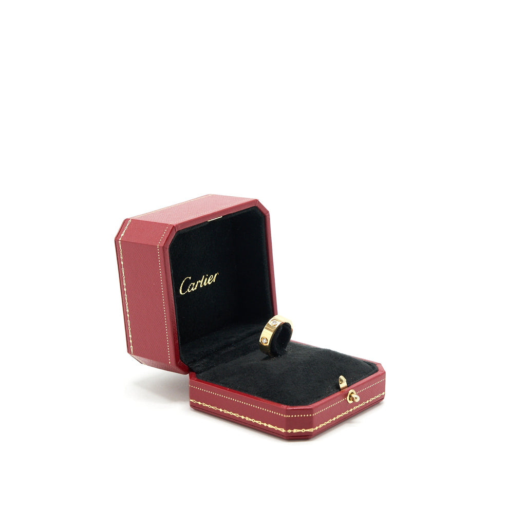 CARTIER LOVE RING YELLOW GOLD 8 DIAMONDS