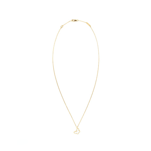VAN CLEEF AND ARPELS SWEET ALHAMBRA BUTTERFLY PENDANT YELLOW GOLD WITH MOTHER OF PEARL