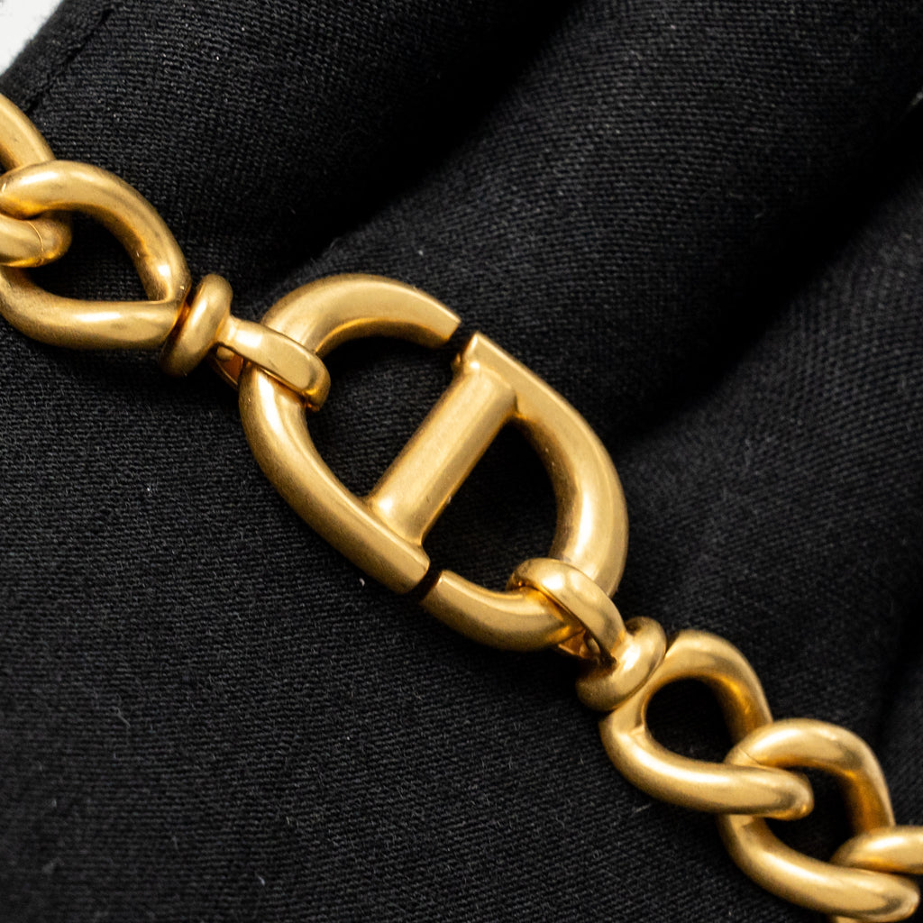 DIOR CD NECKLACE/CHOCKER GOLD TONE