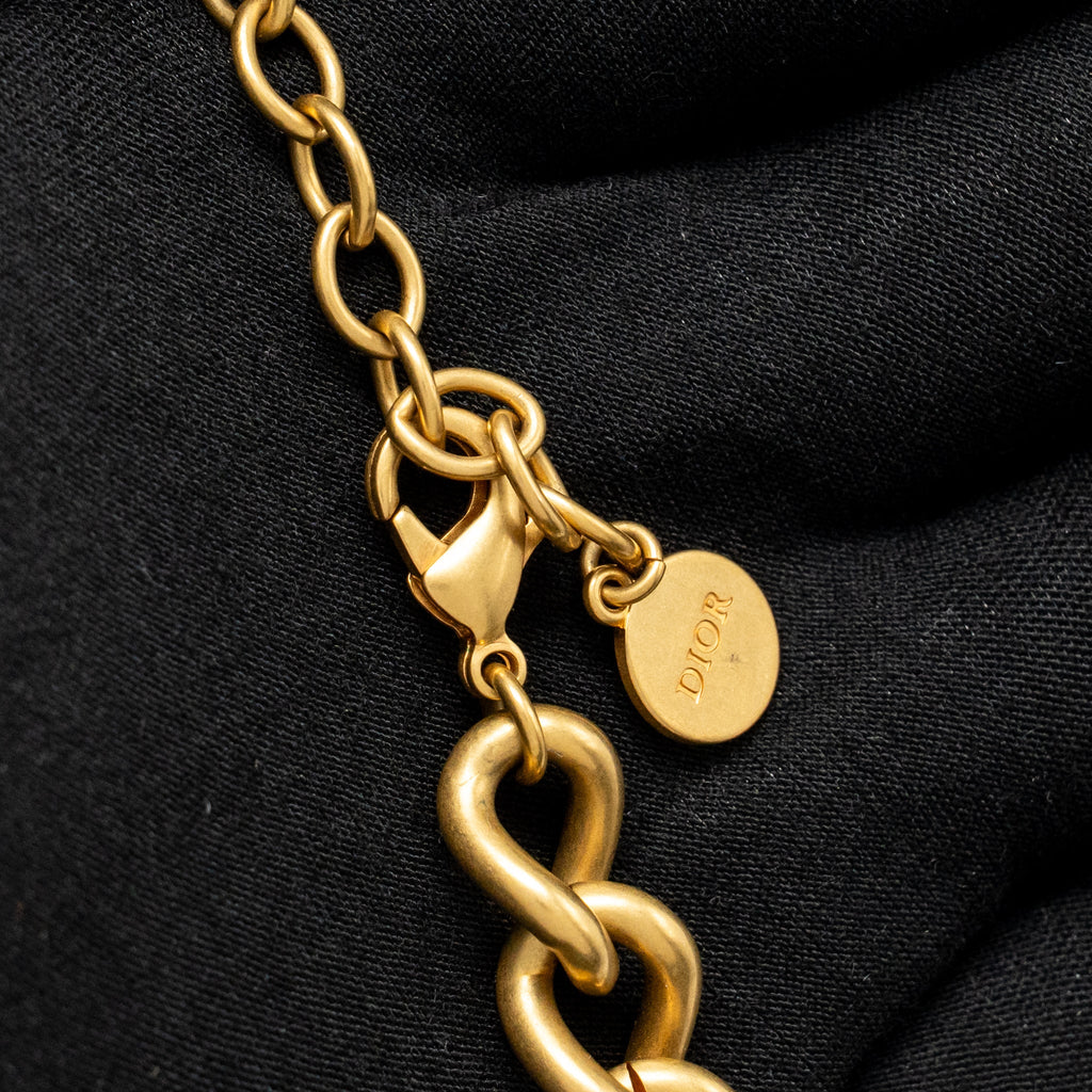 DIOR CD NECKLACE/CHOCKER GOLD TONE