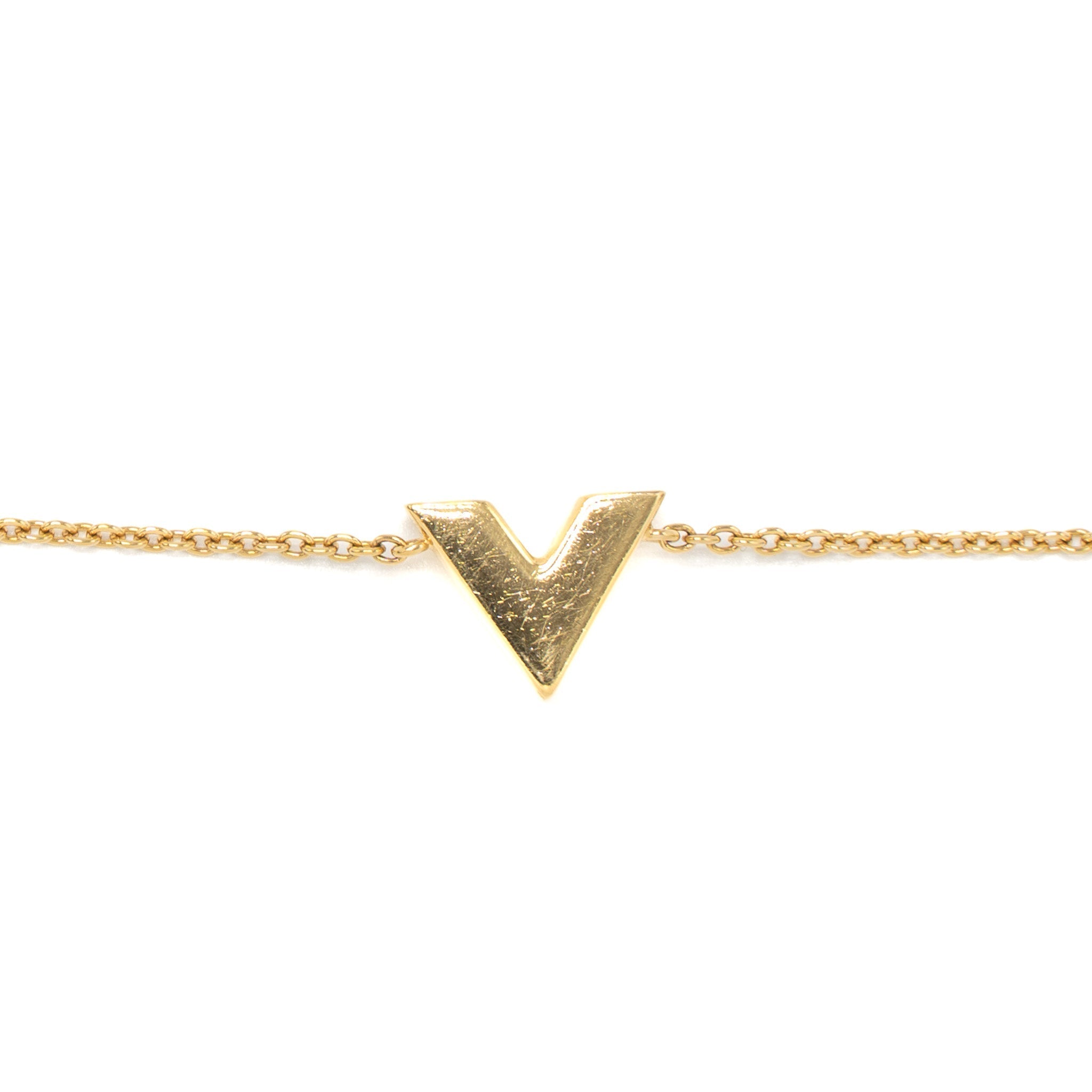 LOUIS VUITTON ESSENTIAL V BRACELET GONE TONE