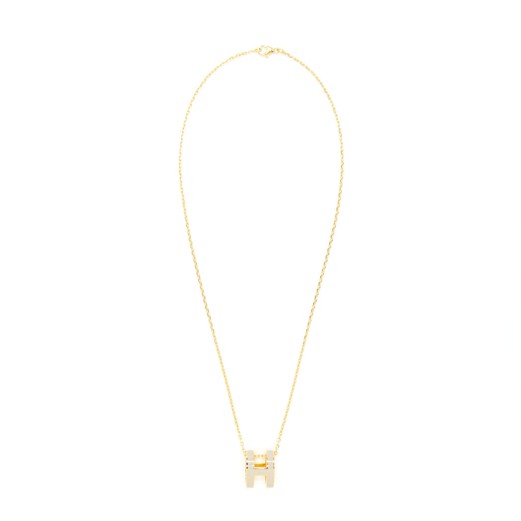 HERMES POP H PENDANT MARRON GLACE GHW