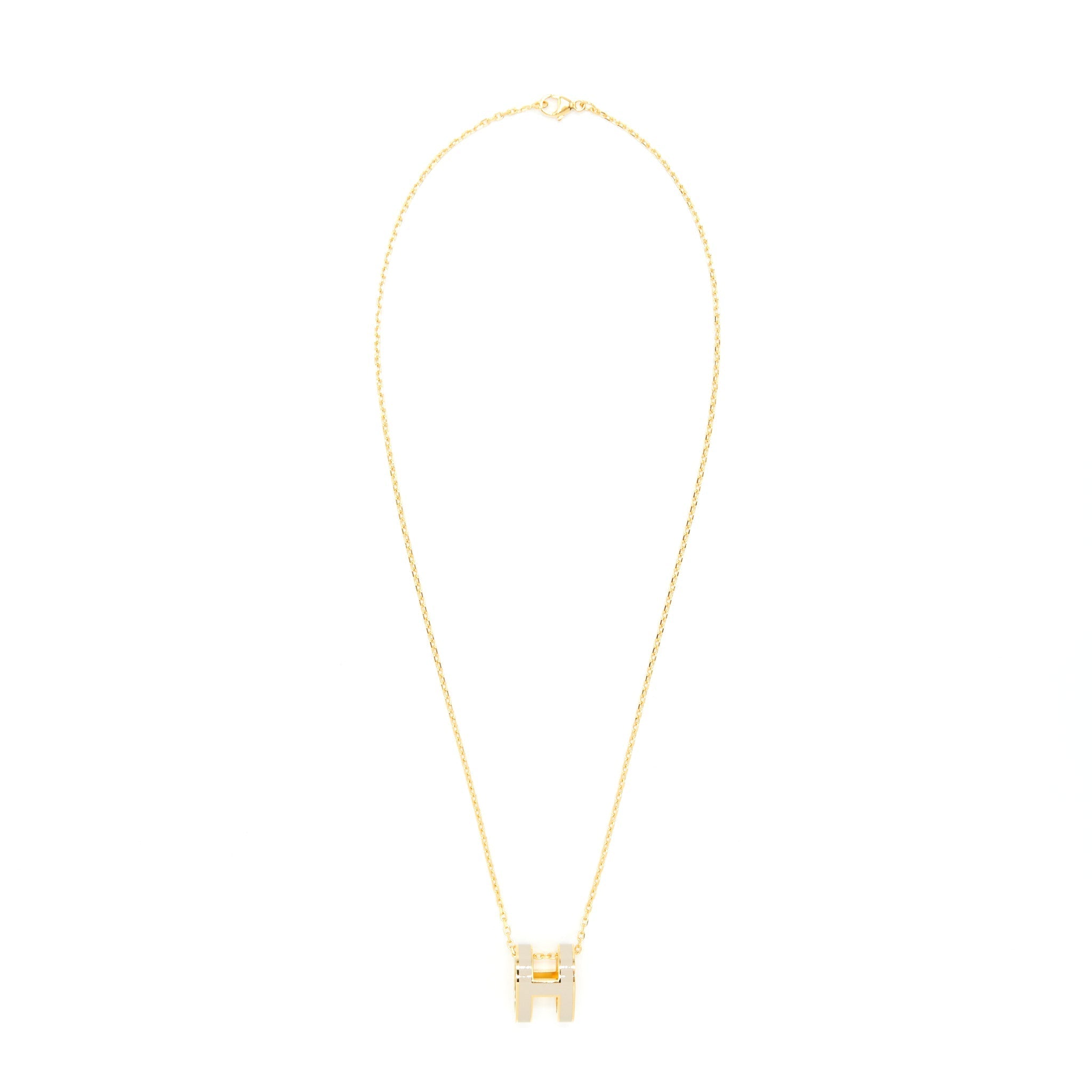 HERMES POP H PENDANT MARRON GLACE GHW