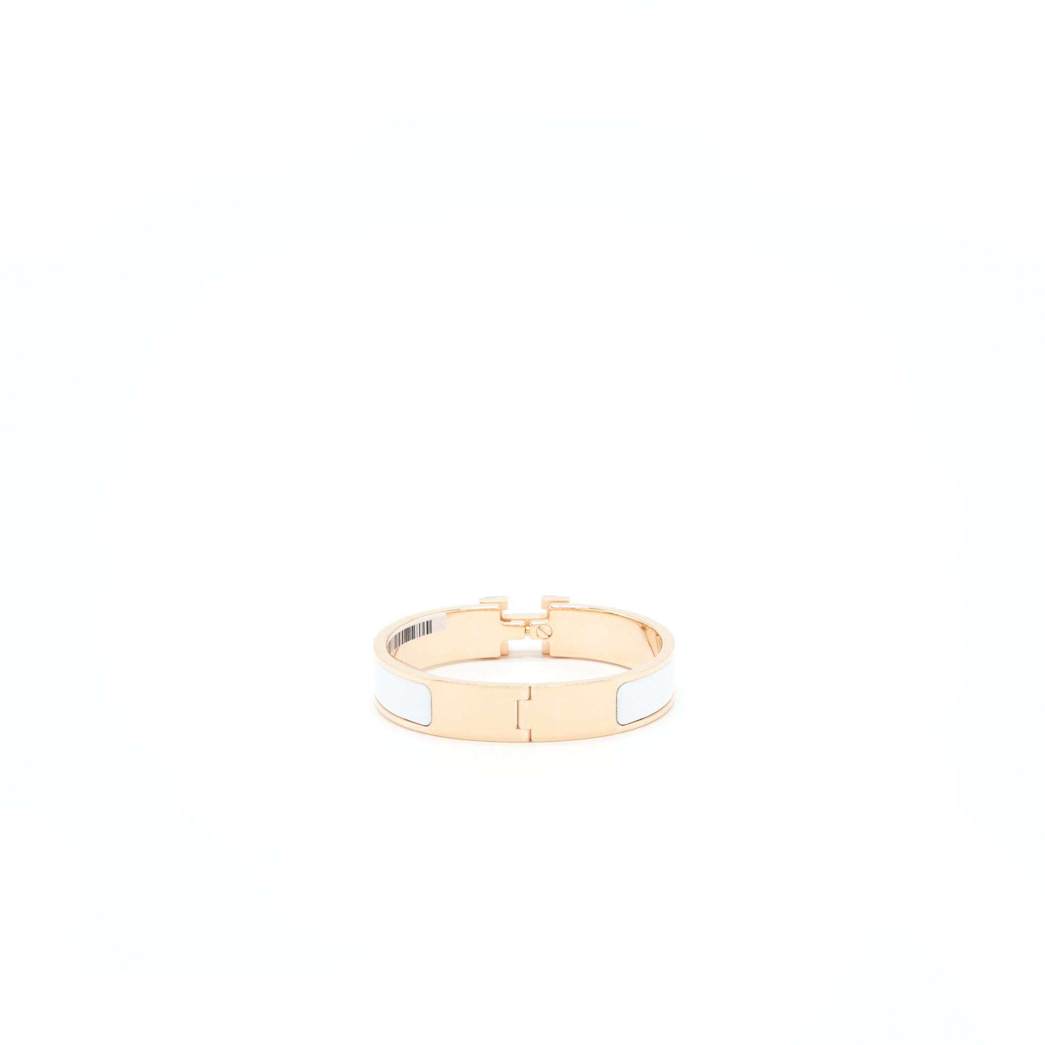 HERMES CLIC H BRACELET BLANC RGHW