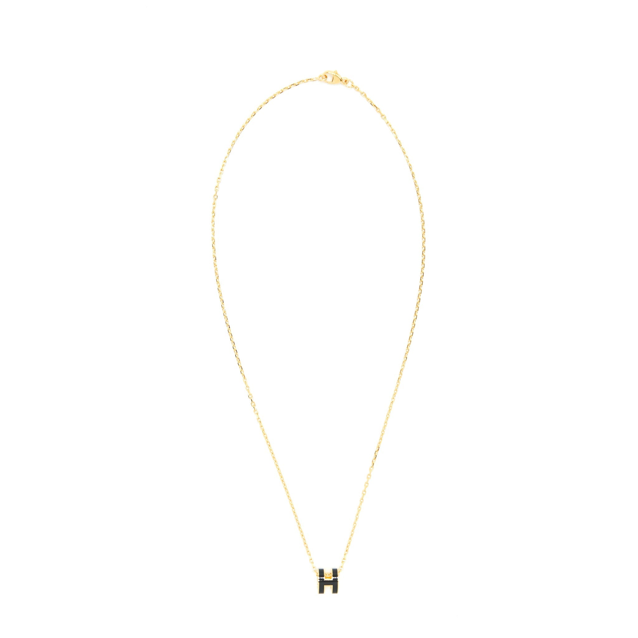 HERMES MINI POP H PENDANT BLACK GHW