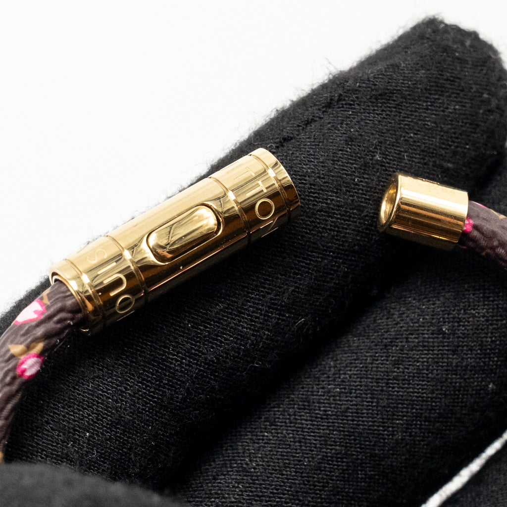 LOUIS VUITTON X TAKASHI MURAKAMI CHERRY BLOSSOM BRACELET CANVAS BROWN/PINK GHW