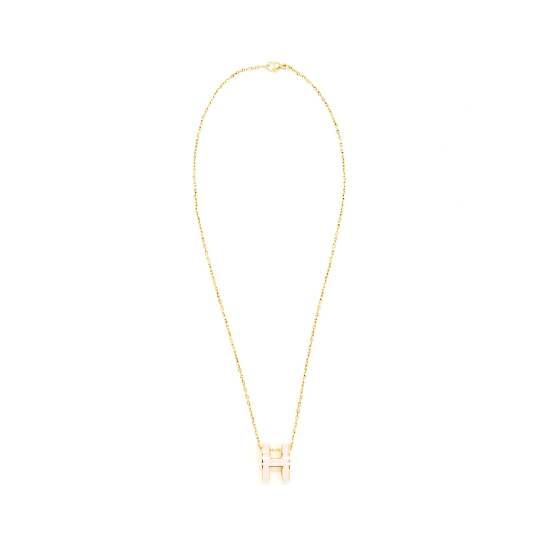 HERMES POP H PENDENT ROSE DRAGEE GHW