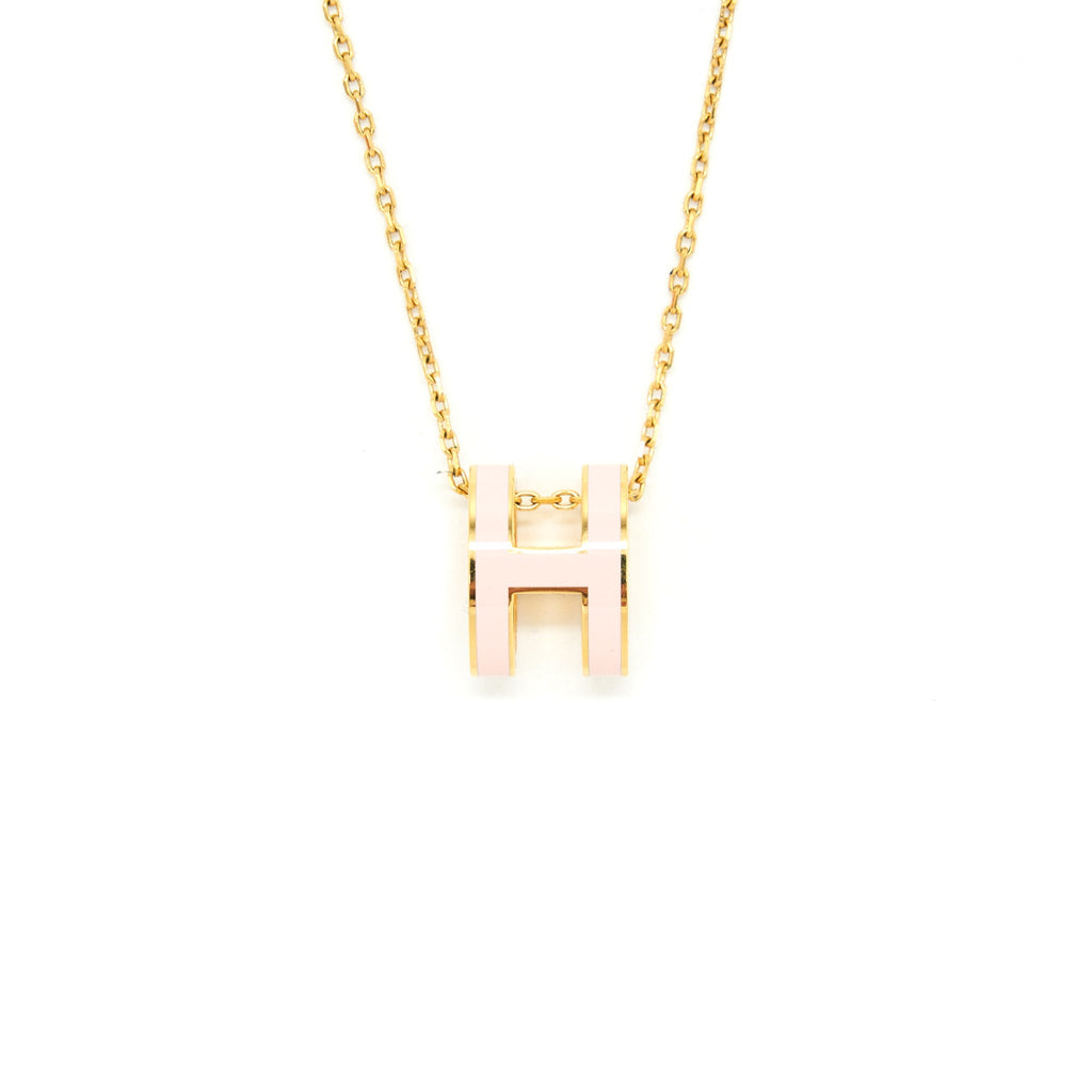 HERMES POP H PENDENT ROSE DRAGEE GHW