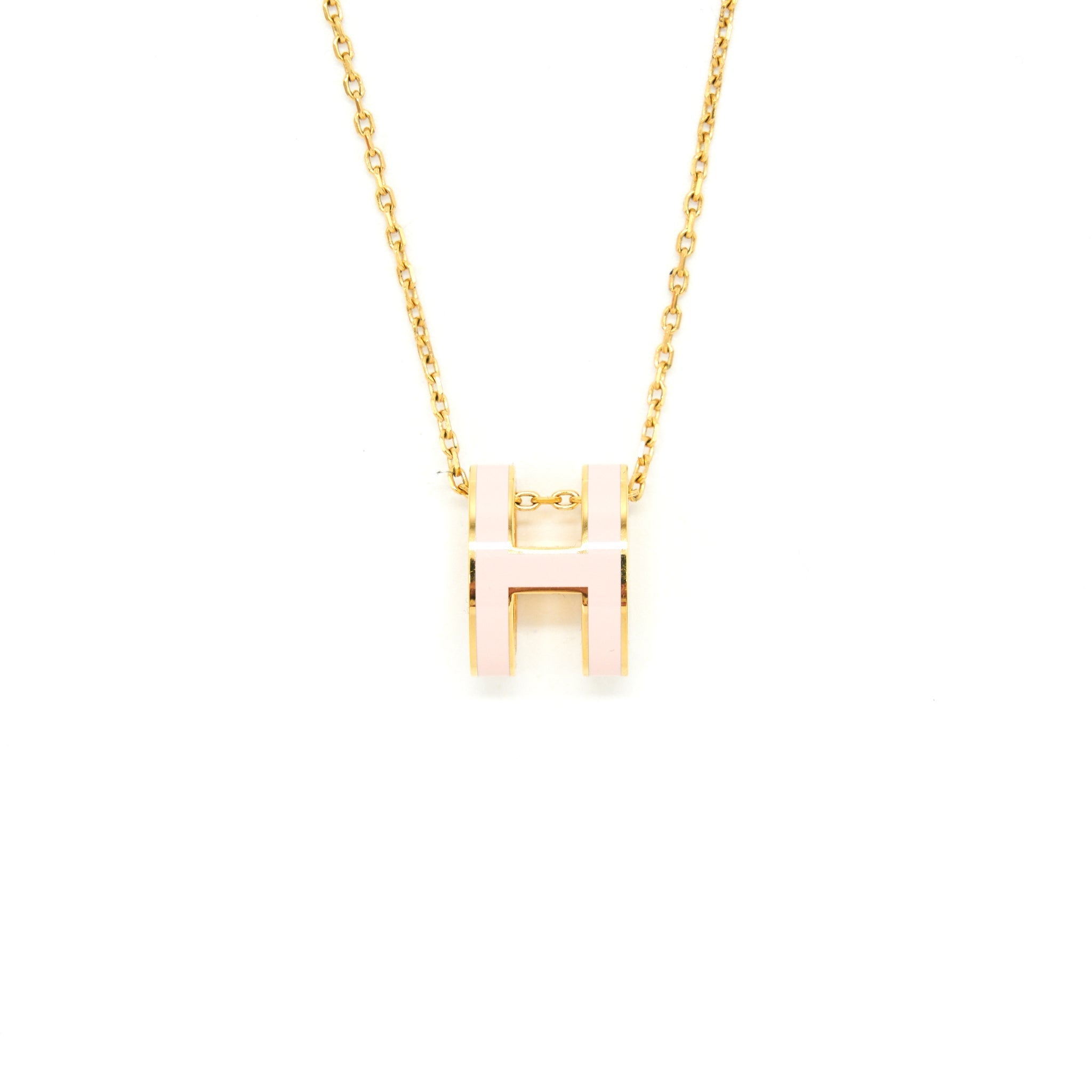HERMES POP H PENDENT ROSE DRAGEE GHW