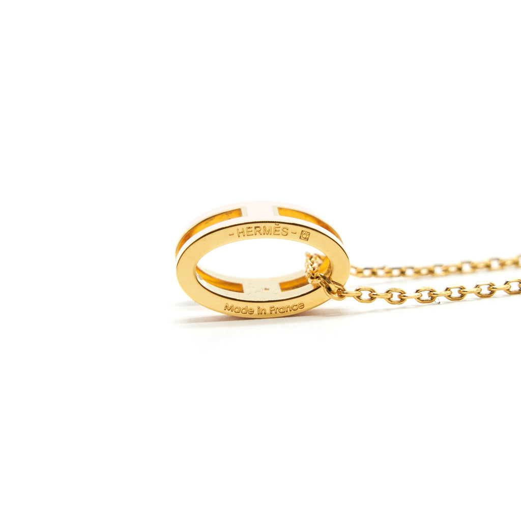 HERMES POP H PENDENT ROSE DRAGEE GHW
