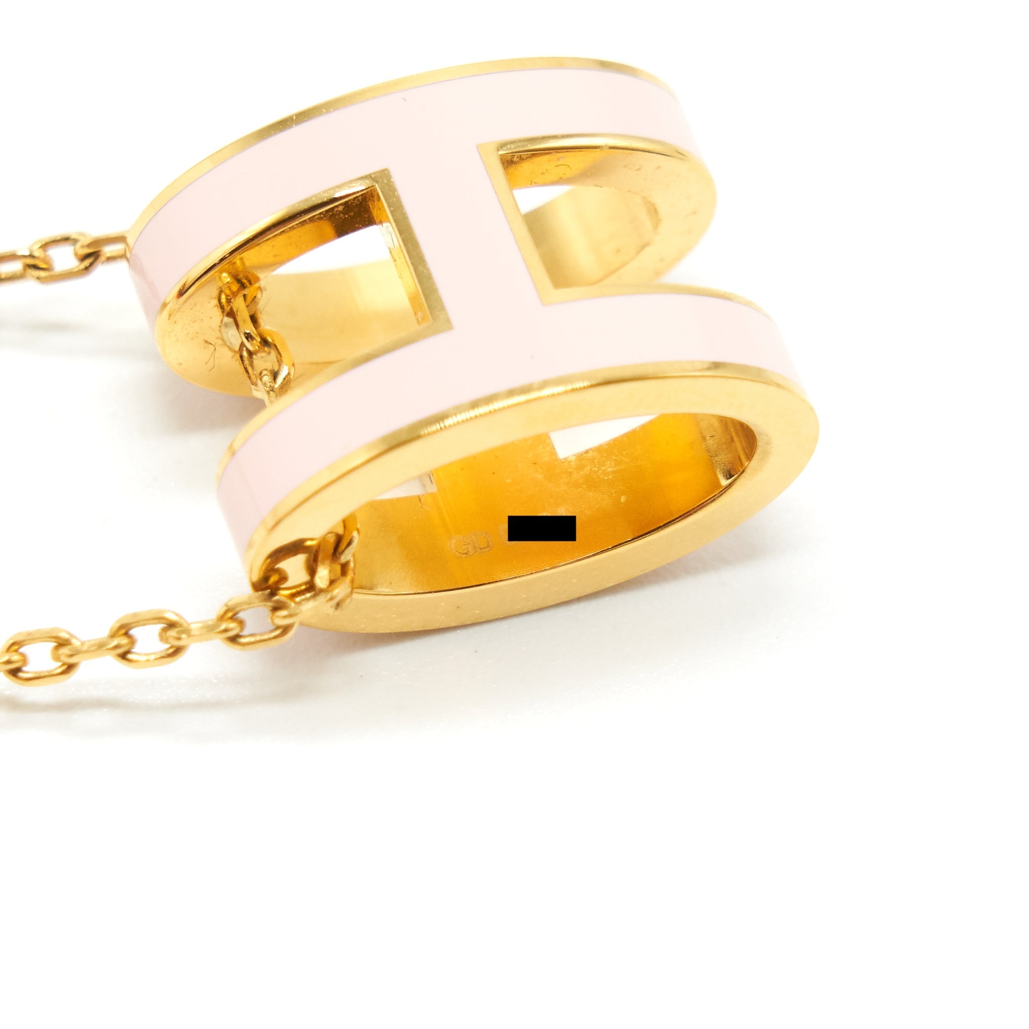 HERMES POP H PENDENT ROSE DRAGEE GHW