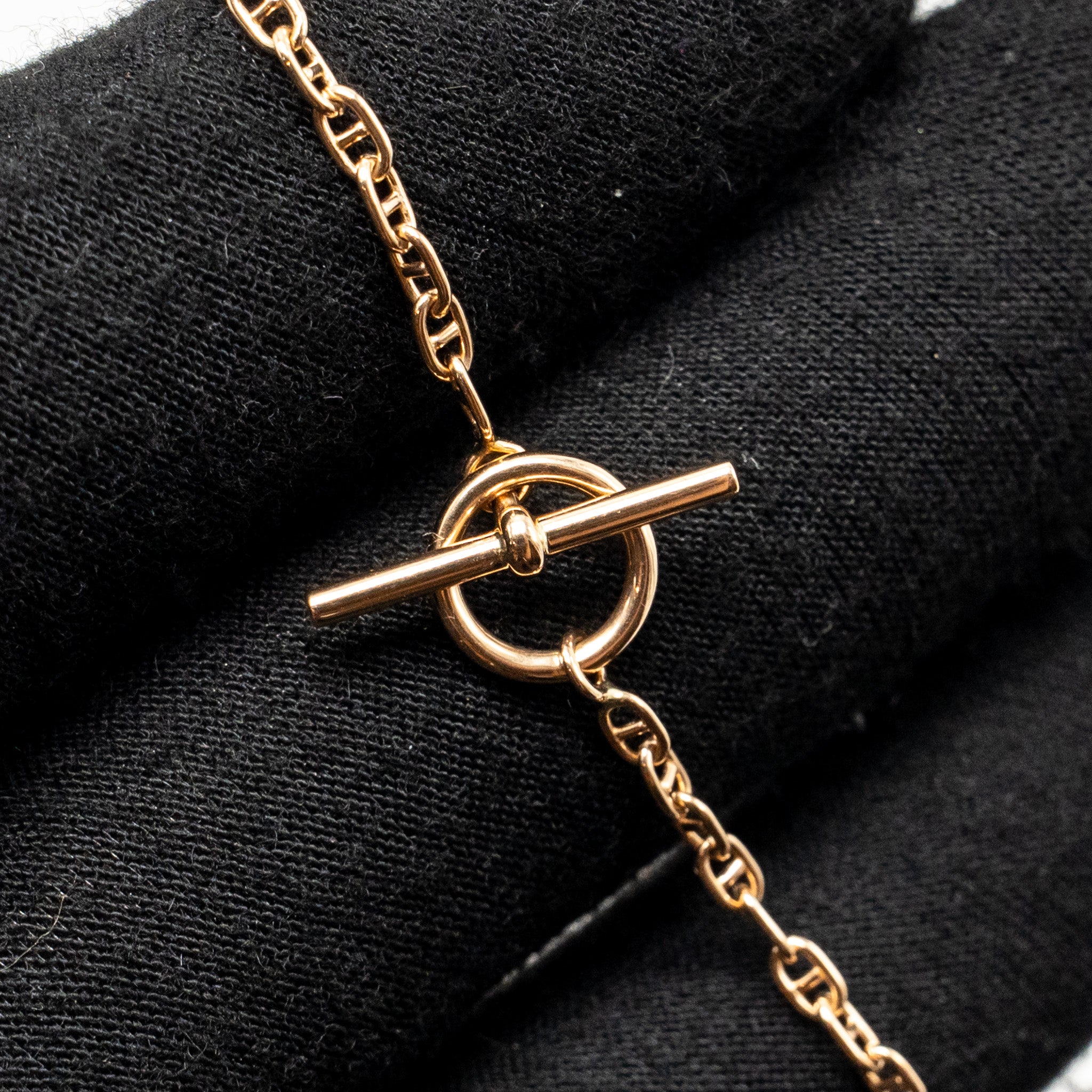 HERMES FARANDOLE BRACELET ROSE GOLD